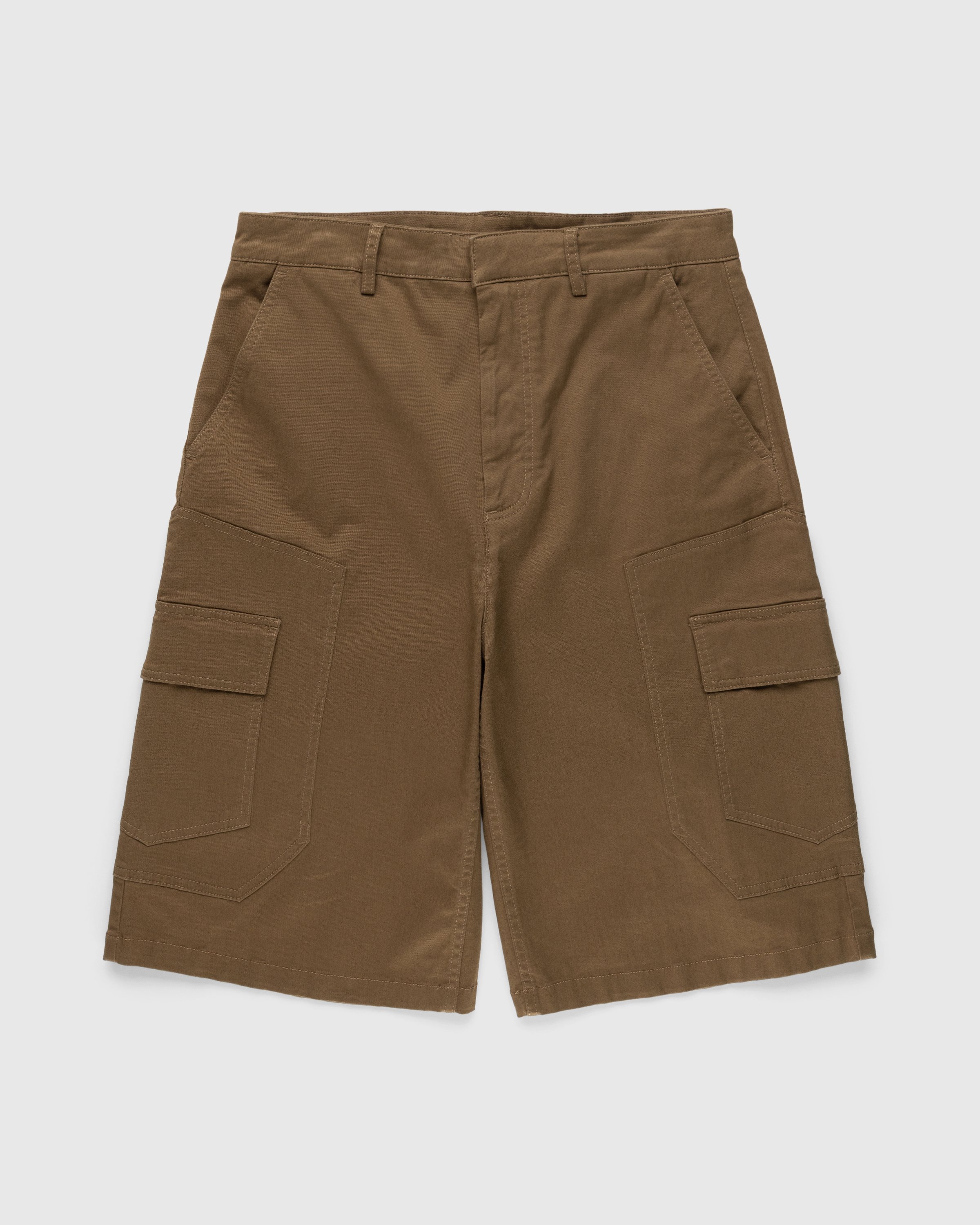 Trussardi - Trouser Shorts Gabardine Piece Dyed - Clothing - Brown - Image 1