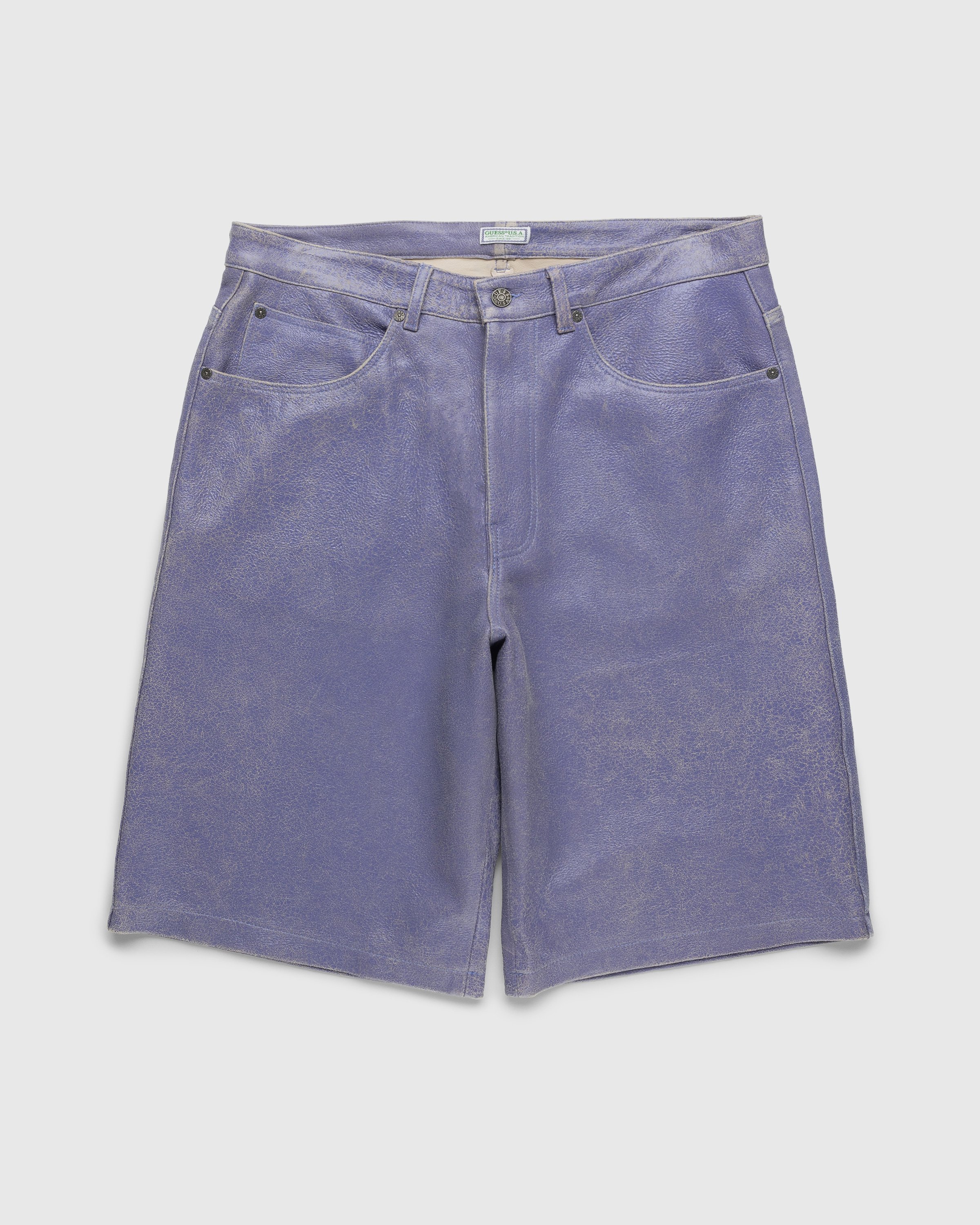 Guess USA - Crackle Leather Short Purple - Clothing - Purple - Image 1