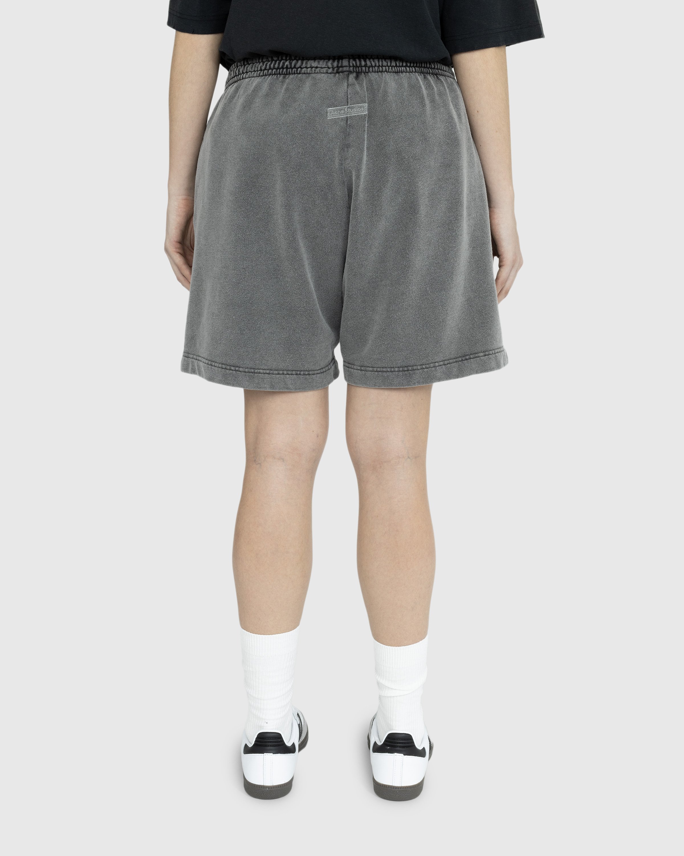 Acne Studios - Cotton Shorts Faded Black - Clothing - Grey - Image 3
