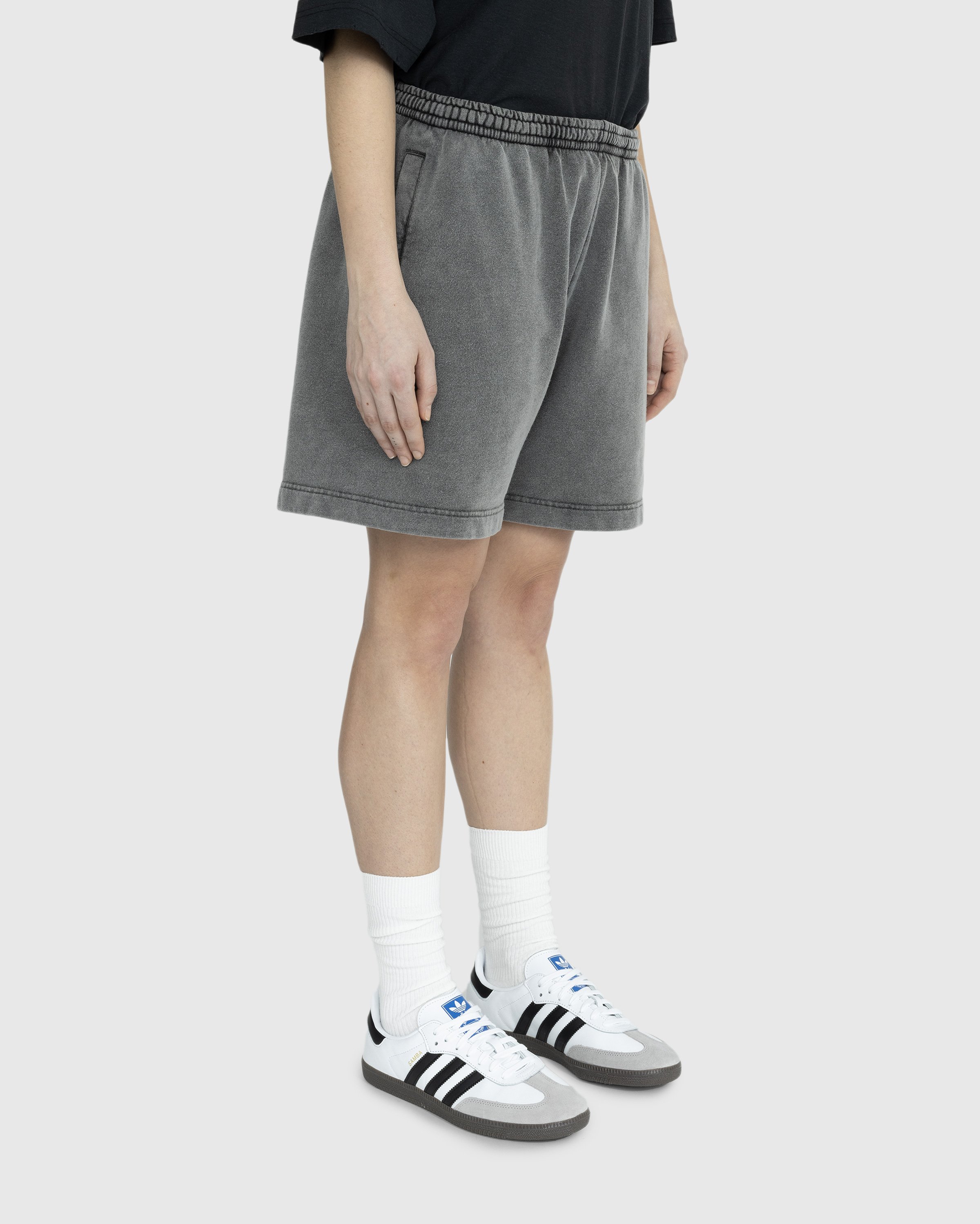 Acne Studios - Cotton Shorts Faded Black - Clothing - Grey - Image 4