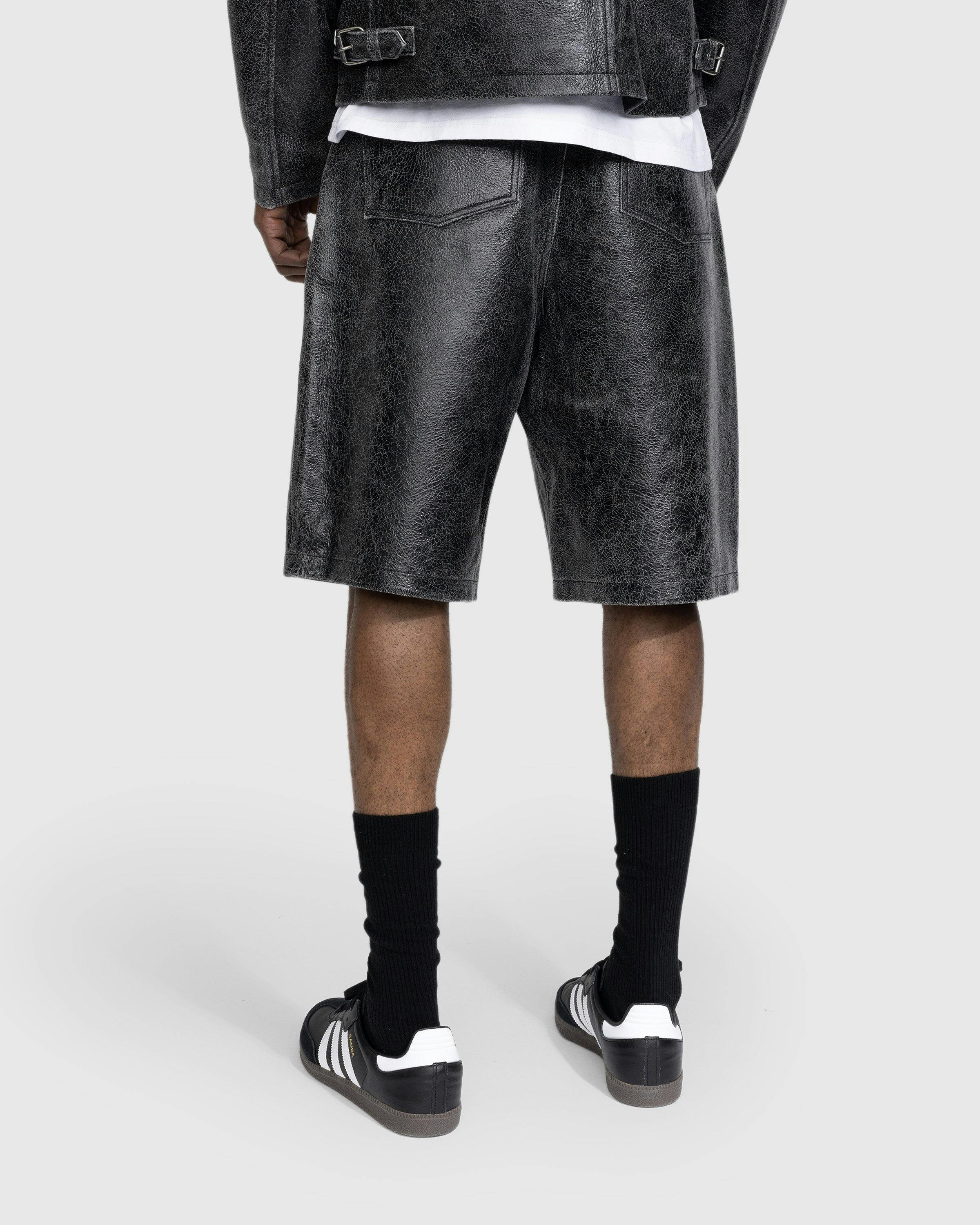 Guess USA - Crackle Leather Short Black - Clothing - Black - Image 3