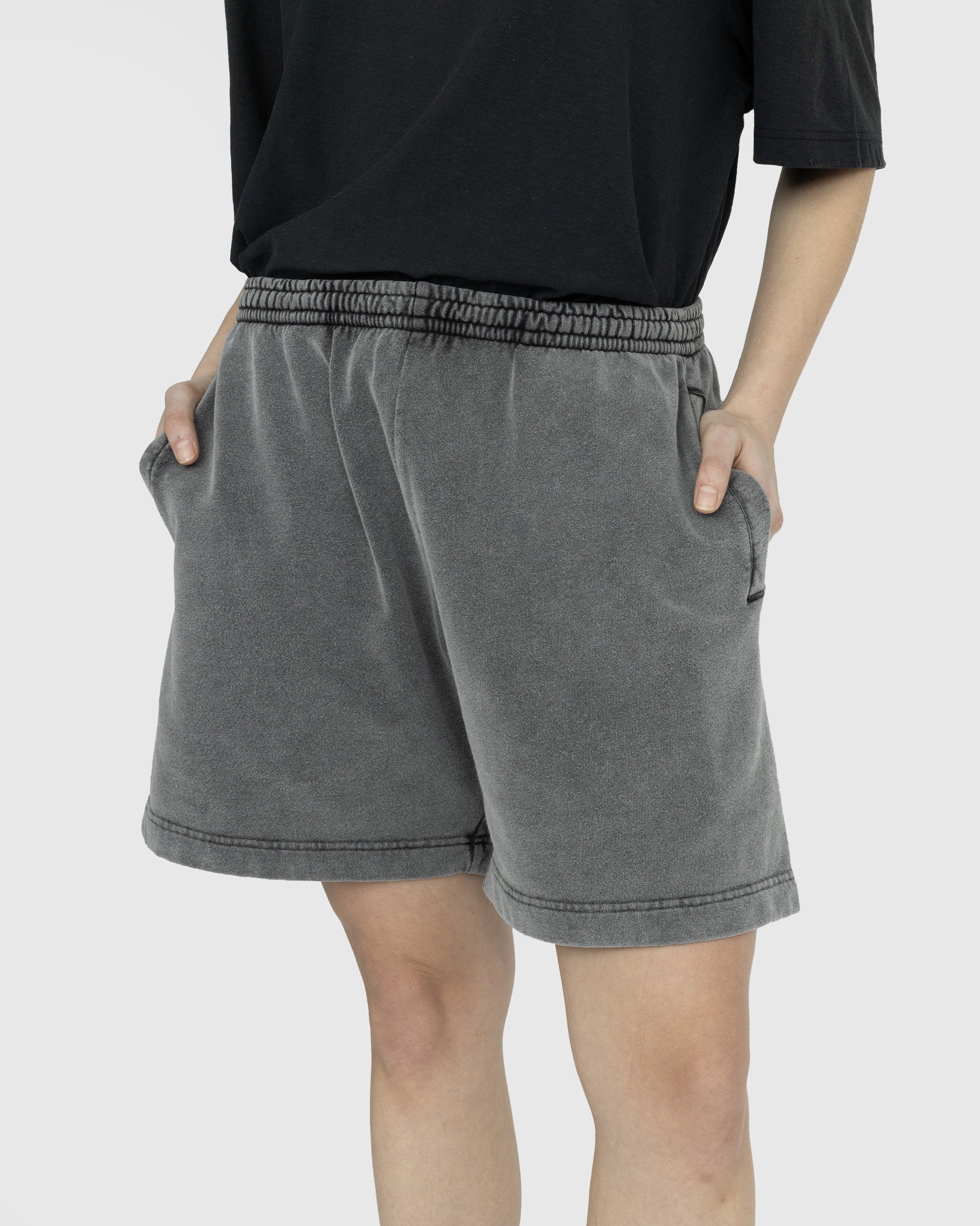 Acne Studios - Cotton Shorts Faded Black - Clothing - Grey - Image 5