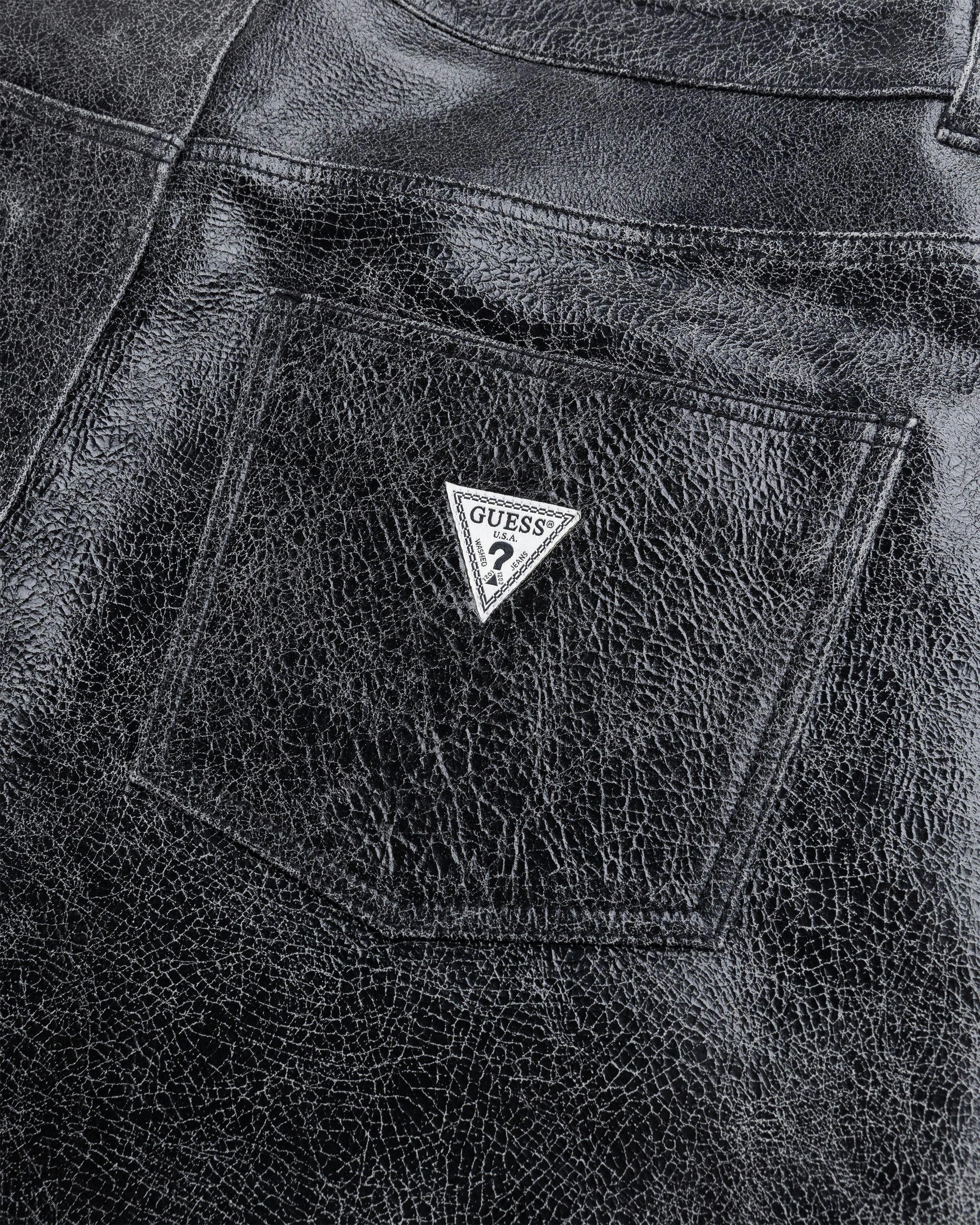 Guess USA - Crackle Leather Short Black - Clothing - Black - Image 5