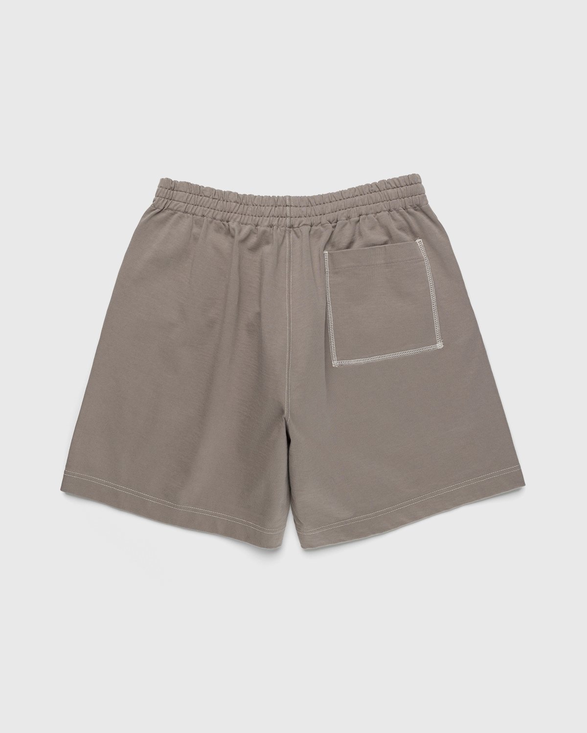 Auralee - High Density Cotton Jersey Shorts Grey Beige - Clothing - Beige - Image 2