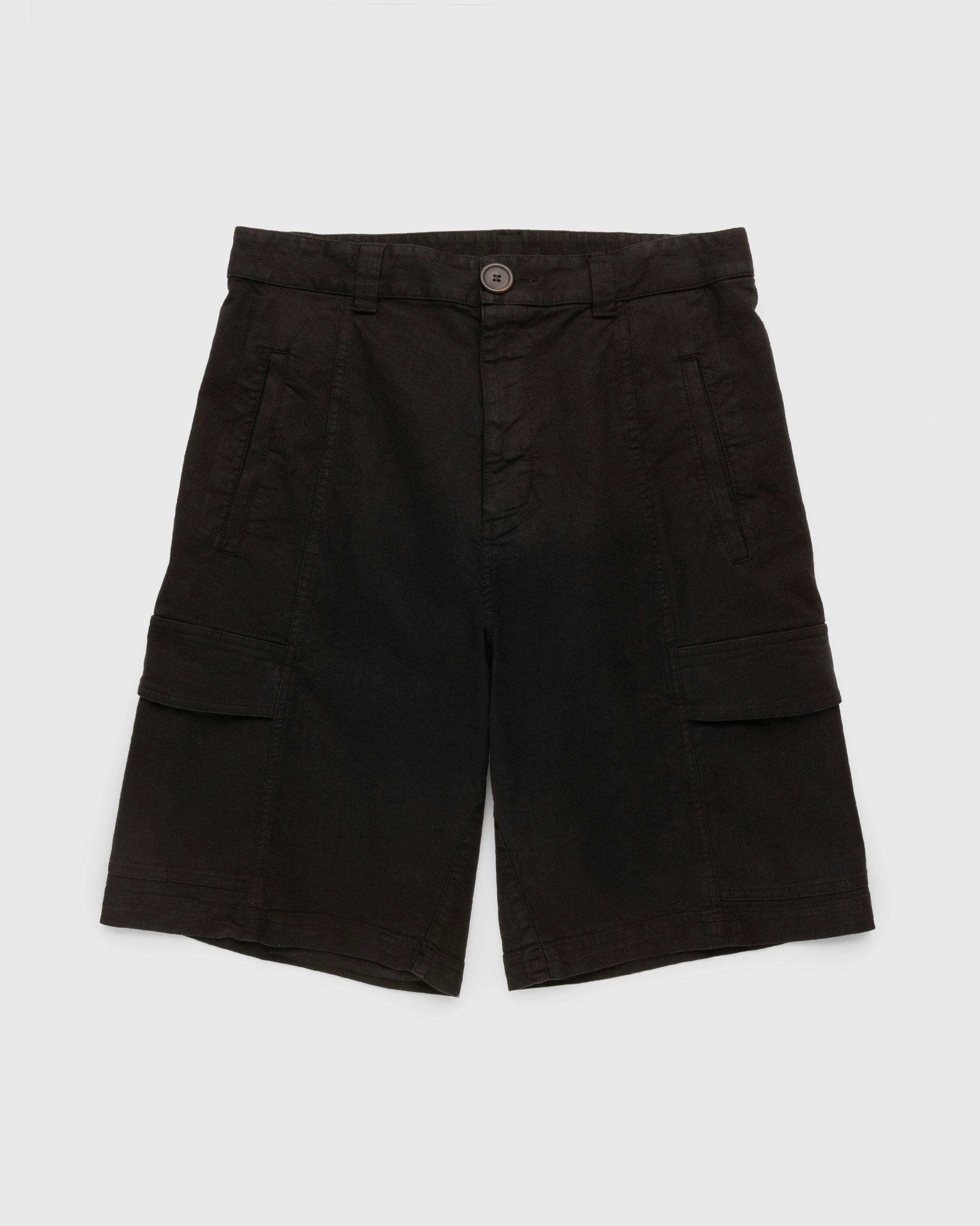 Winnie New York - Linen Cargo Shorts Black - Clothing - Black - Image 1