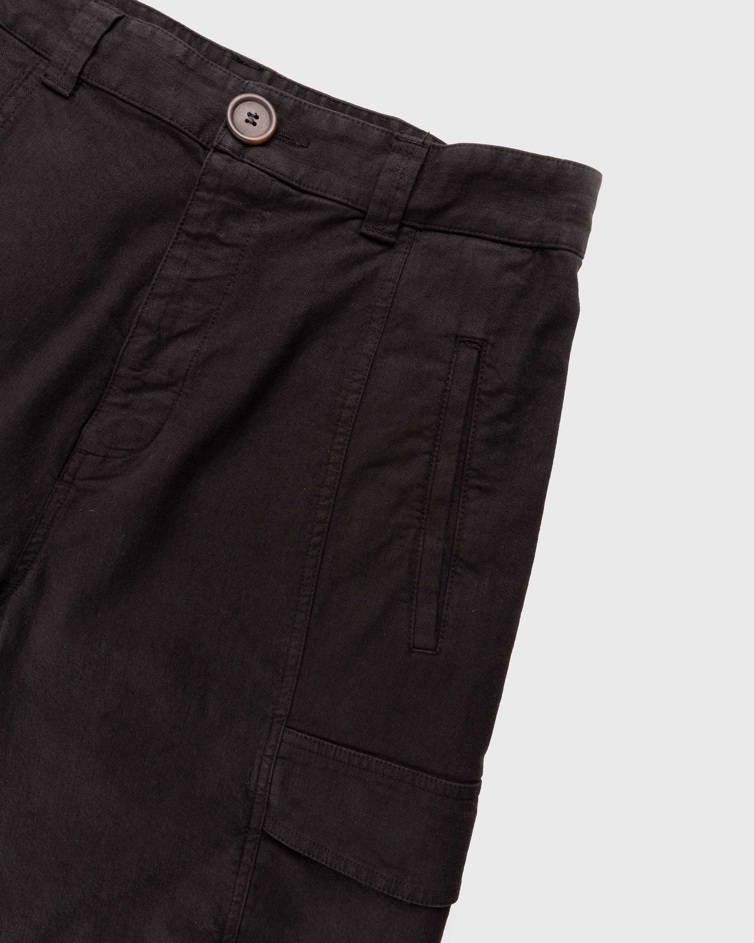 Winnie New York - Linen Cargo Shorts Black - Clothing - Black - Image 4