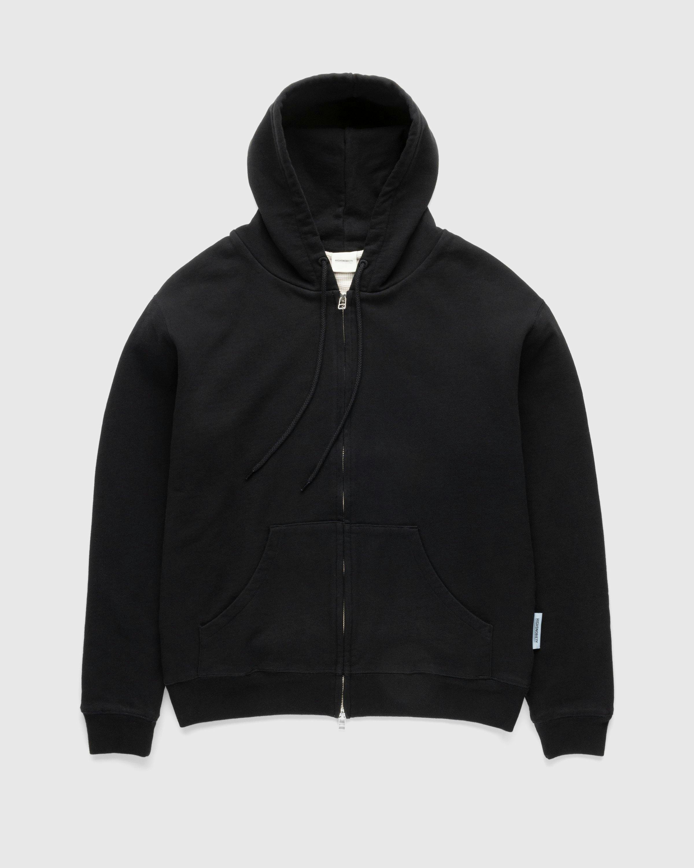 Highsnobiety - Thermal Zip Fleece Hoodie Black - Clothing - Black - Image 1