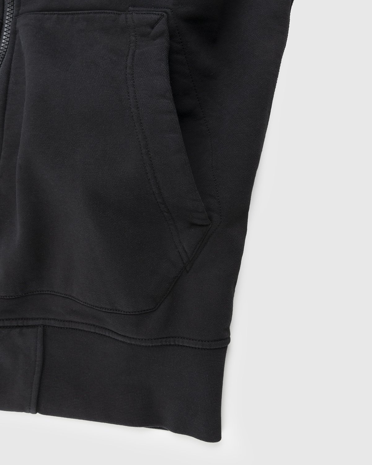 Stone Island - 64251 Garment-Dyed Full-Zip Hoodie Black - Clothing - Black - Image 5