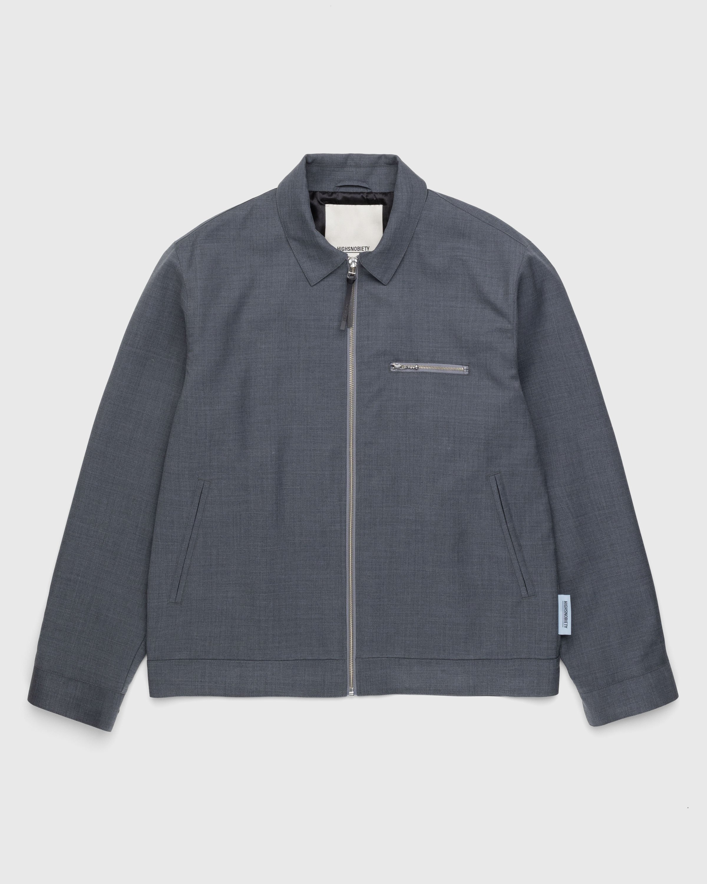 Highsnobiety - Tropical Wool Zip Jacket Grey - Clothing - Grey - Image 1