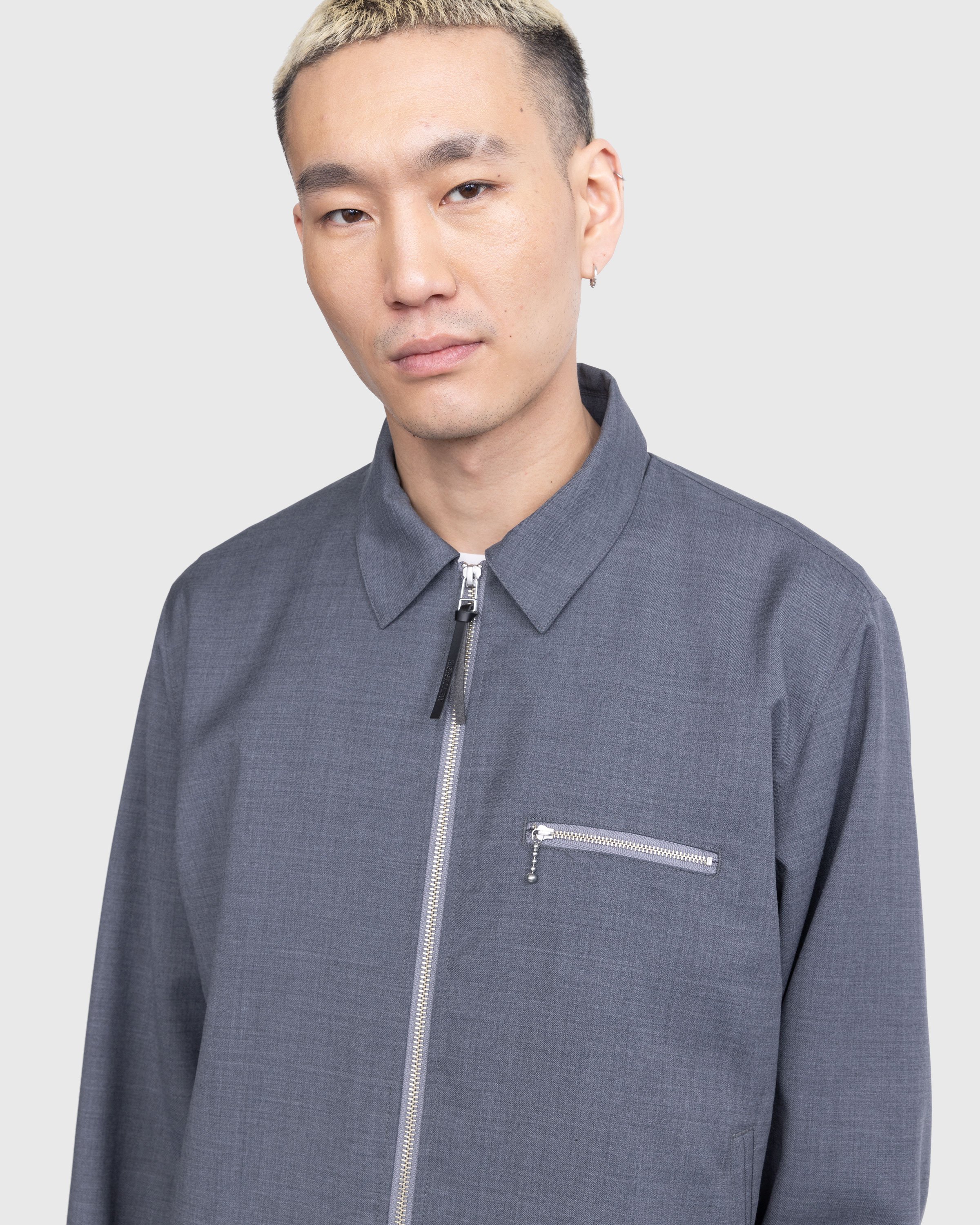 Highsnobiety - Tropical Wool Zip Jacket Grey - Clothing - Grey - Image 4