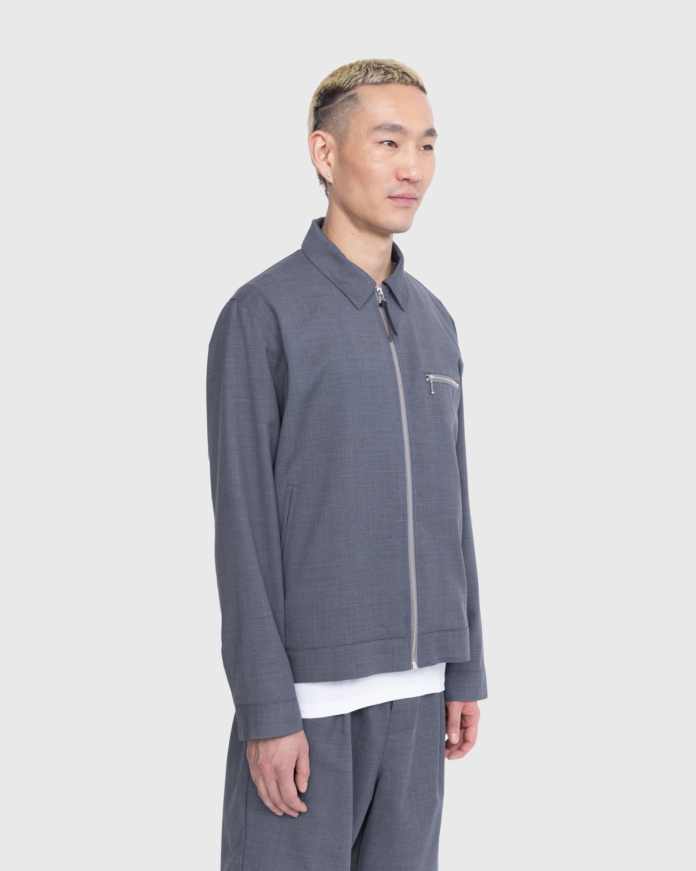 Highsnobiety - Tropical Wool Zip Jacket Grey - Clothing - Grey - Image 12
