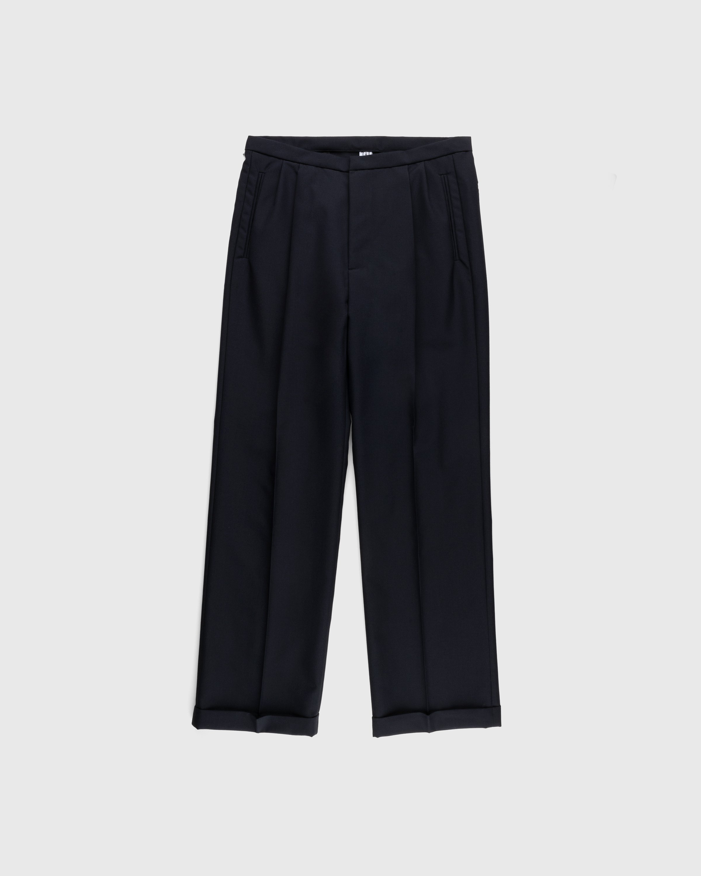 Winnie New York - Pleated Wool Trousers Navy - Clothing - Blue - Image 1