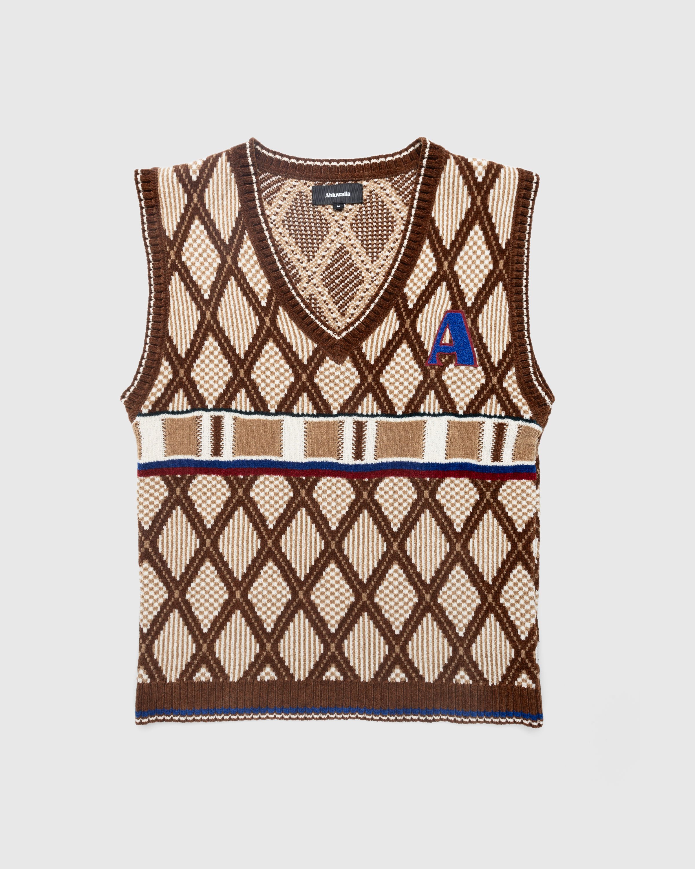 Ahluwalia - Kingpin Knitted Vest Brown - Clothing - Brown - Image 1