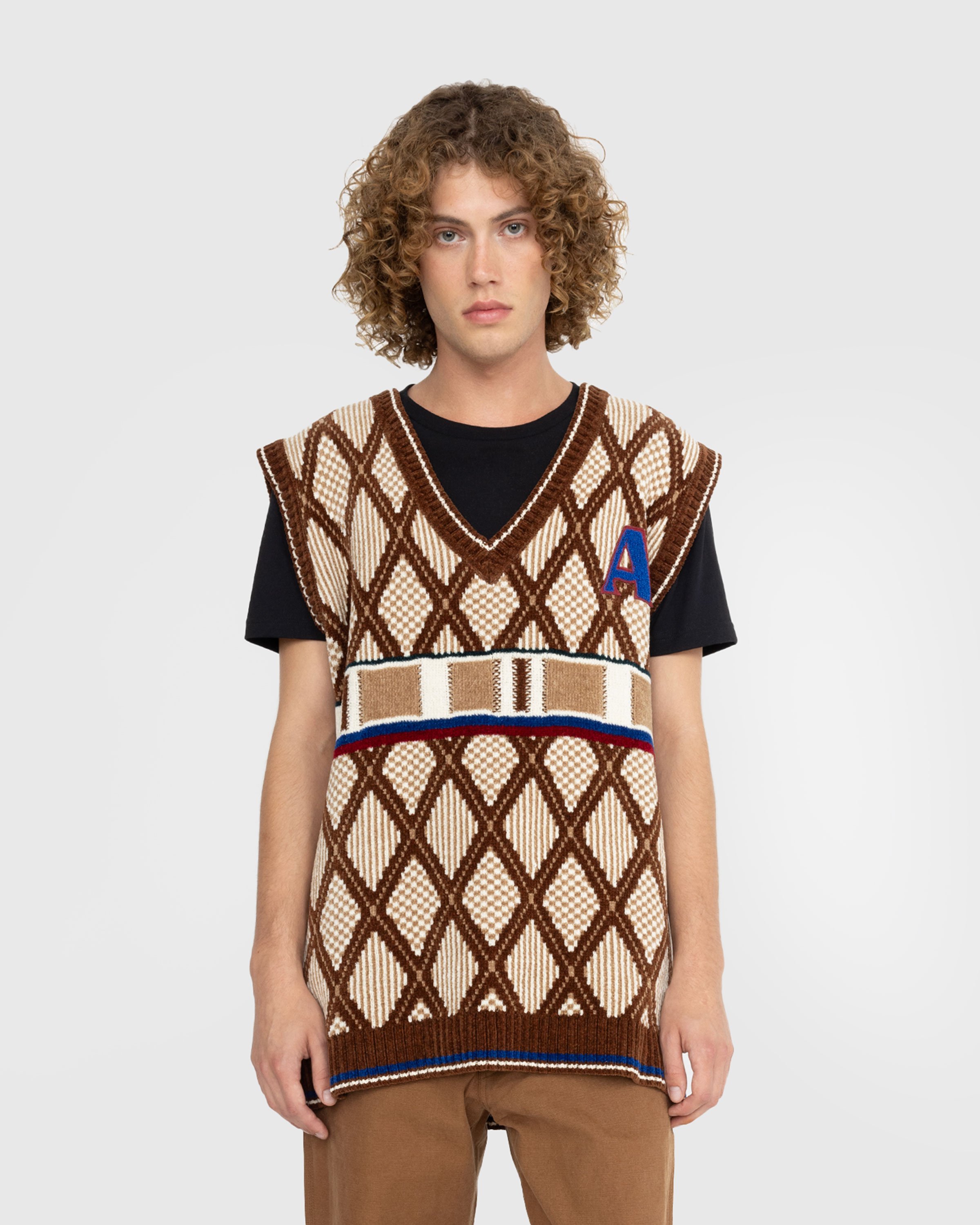 Ahluwalia - Kingpin Knitted Vest Brown - Clothing - Brown - Image 2