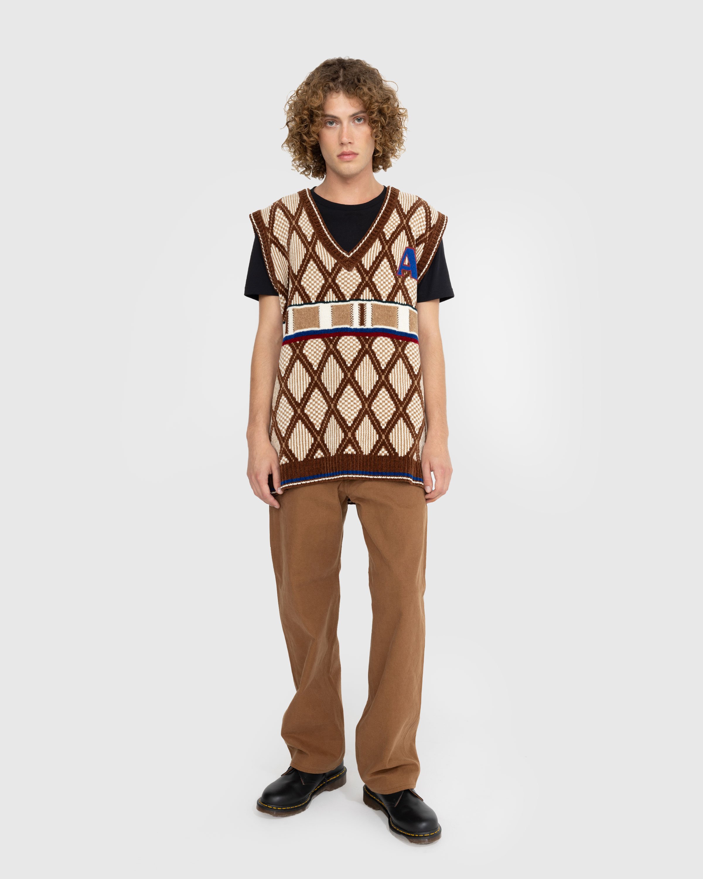 Ahluwalia - Kingpin Knitted Vest Brown - Clothing - Brown - Image 3