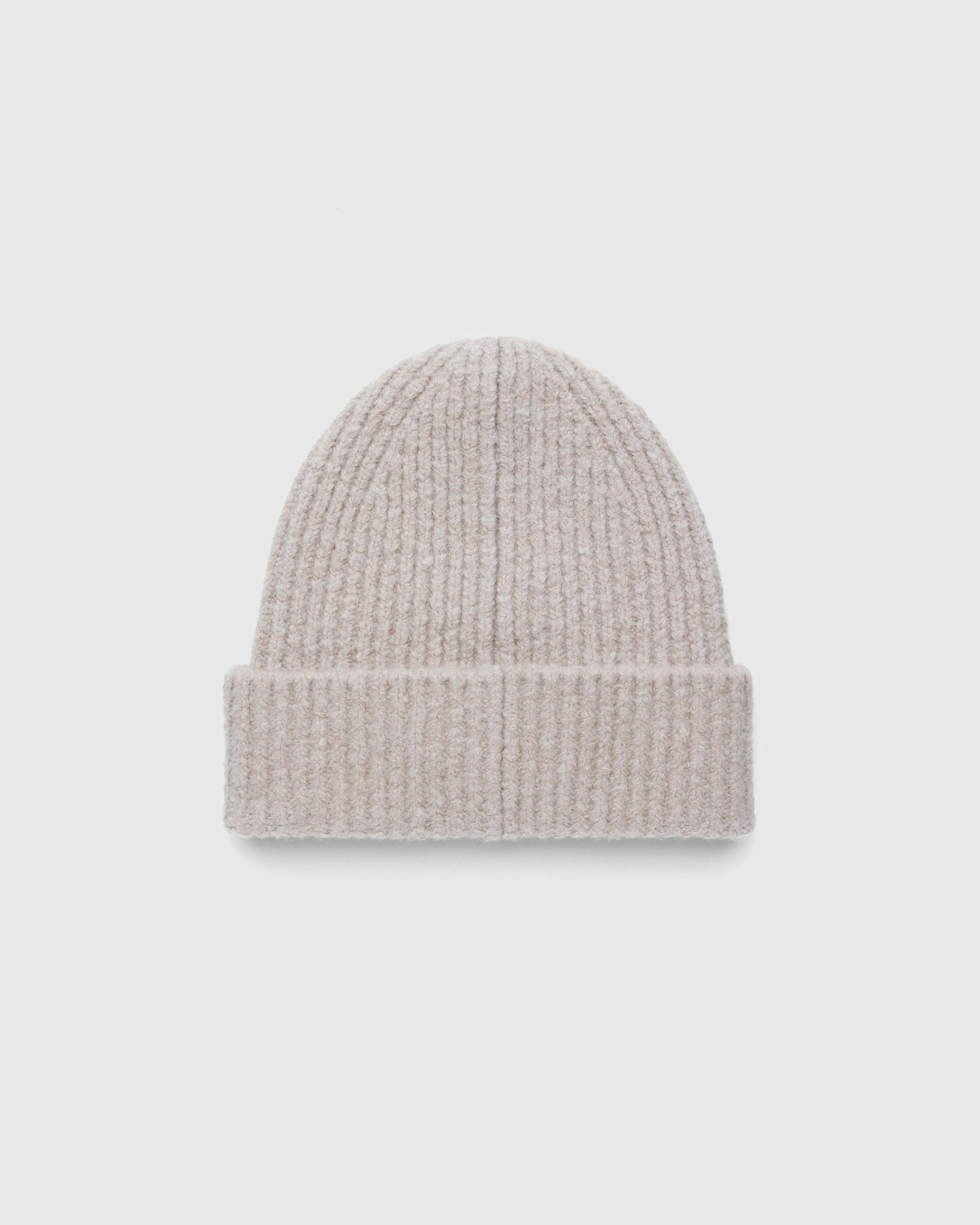 Acne Studios - Wool Blend Beanie Beige - Accessories - Beige - Image 2