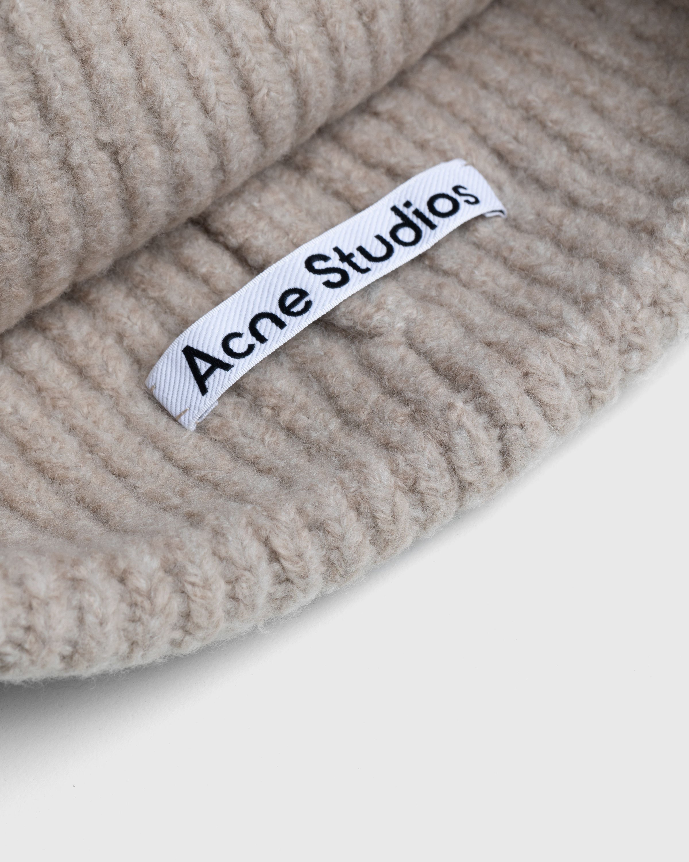 Acne Studios - Wool Blend Beanie Beige - Accessories - Beige - Image 3