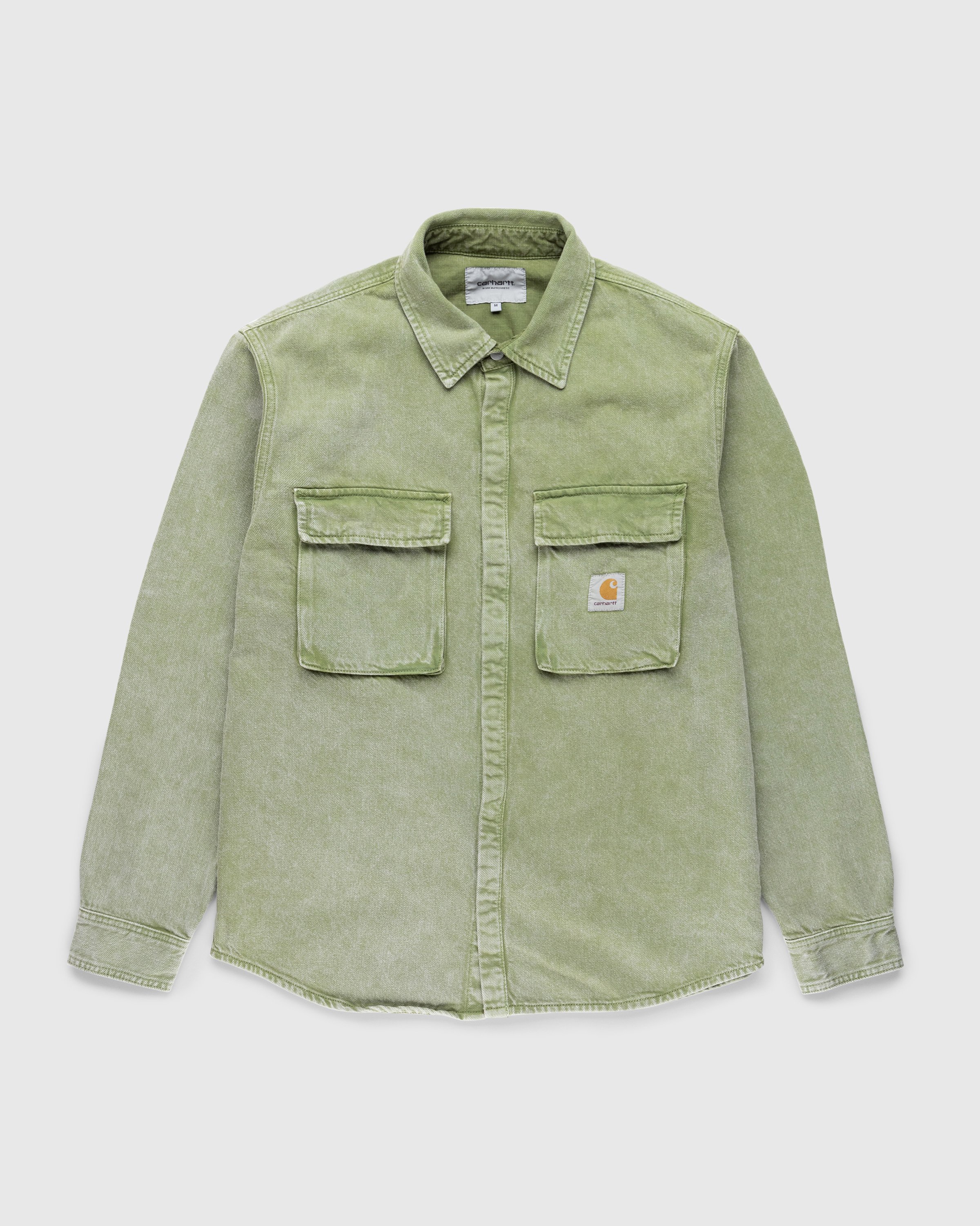 Carhartt WIP - Monterey Shirt Jacket Worn-Washed Kiwi Green - Clothing - Green - Image 1