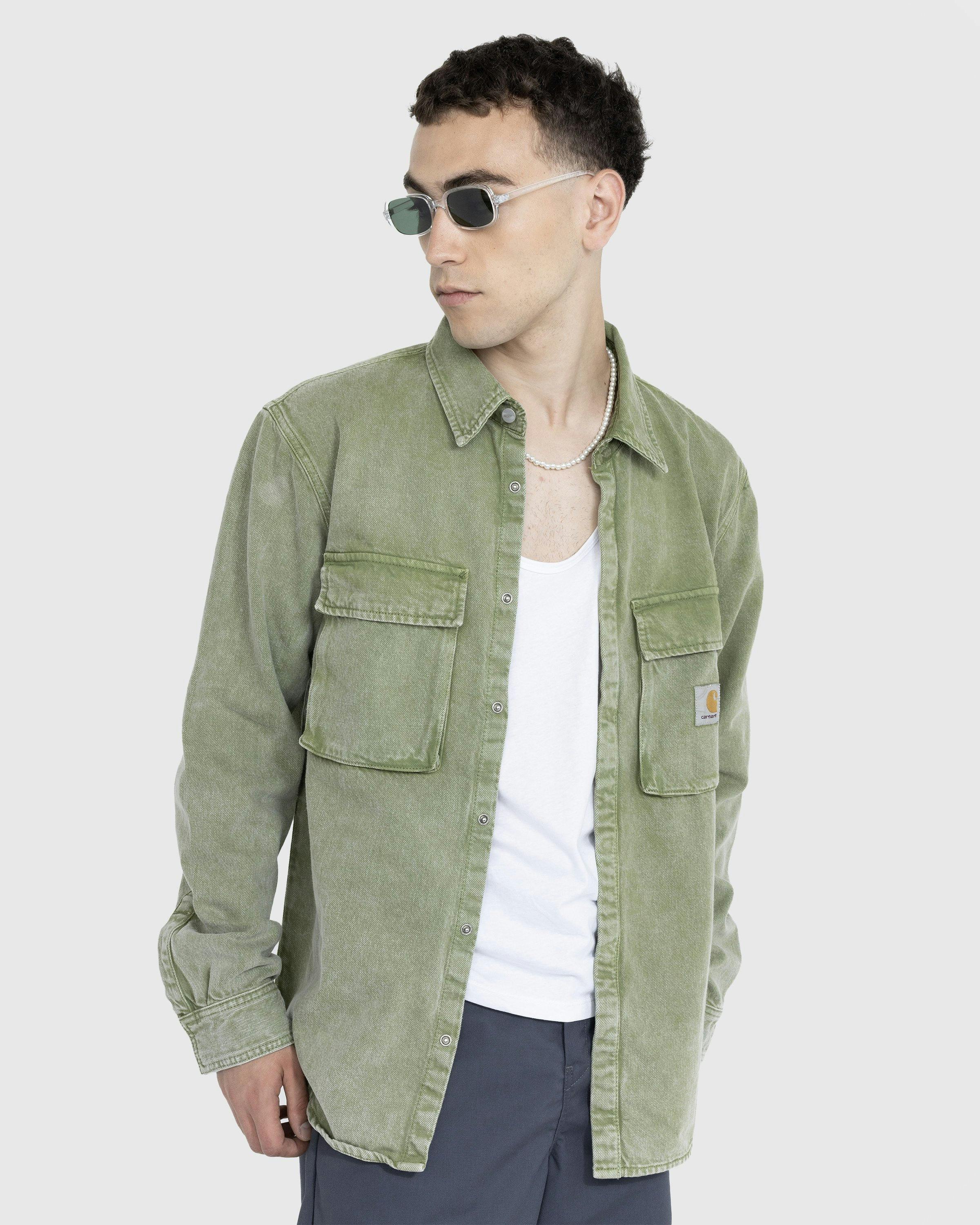 Carhartt WIP - Monterey Shirt Jacket Worn-Washed Kiwi Green - Clothing - Green - Image 2