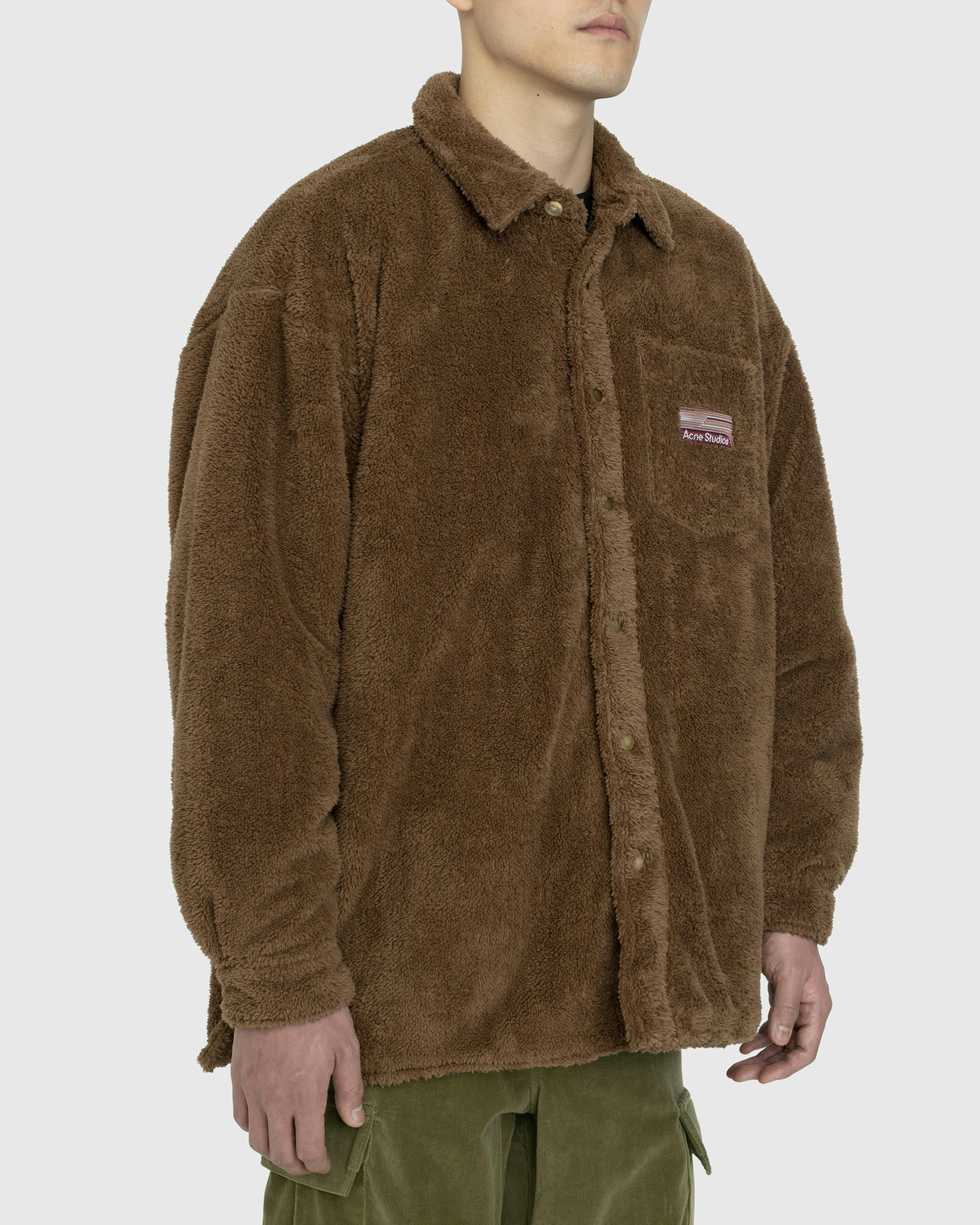 Acne Studios - Soft Teddy Overshirt Hazel Beige - Clothing - Brown - Image 2