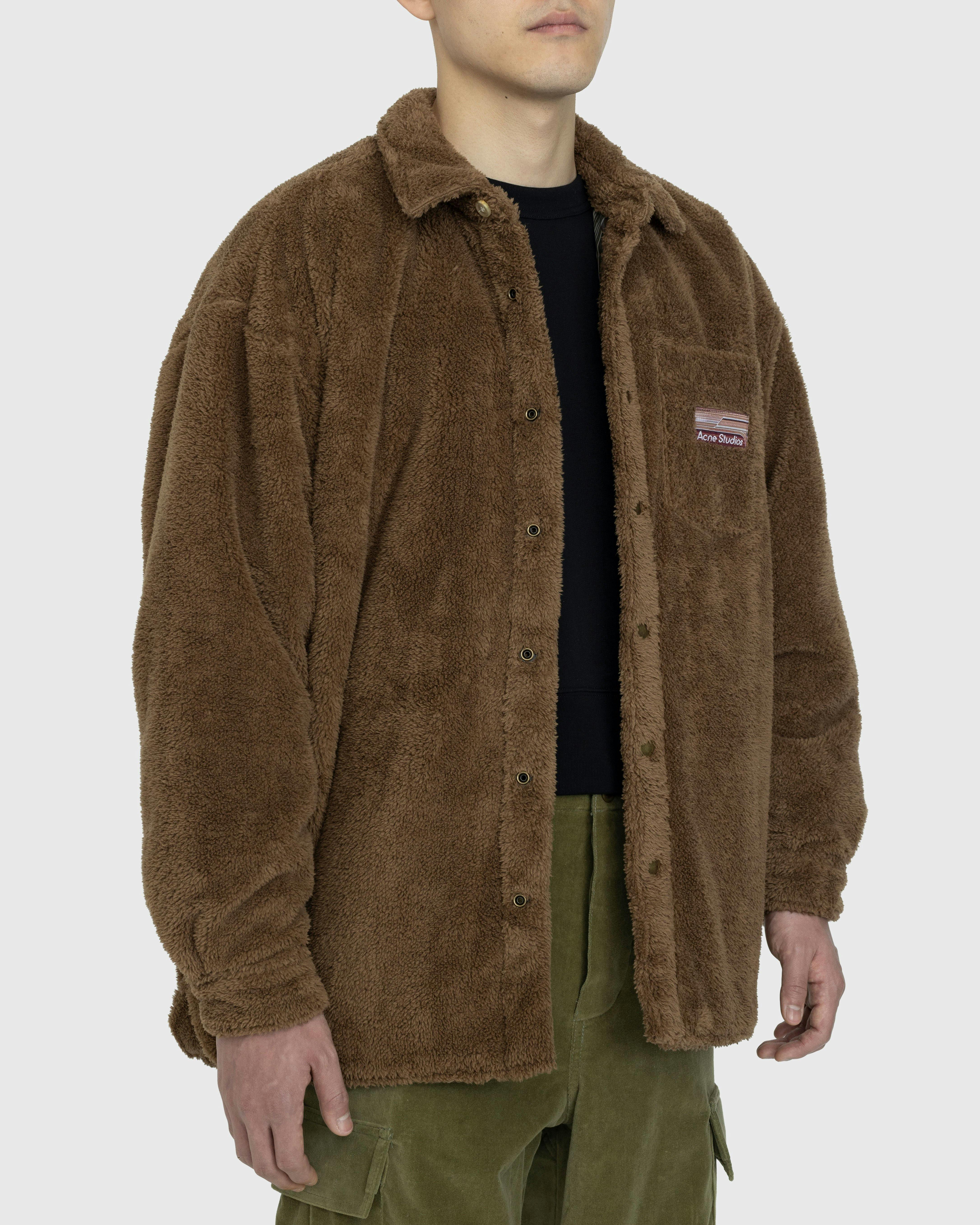 Acne Studios - Soft Teddy Overshirt Hazel Beige - Clothing - Brown - Image 3