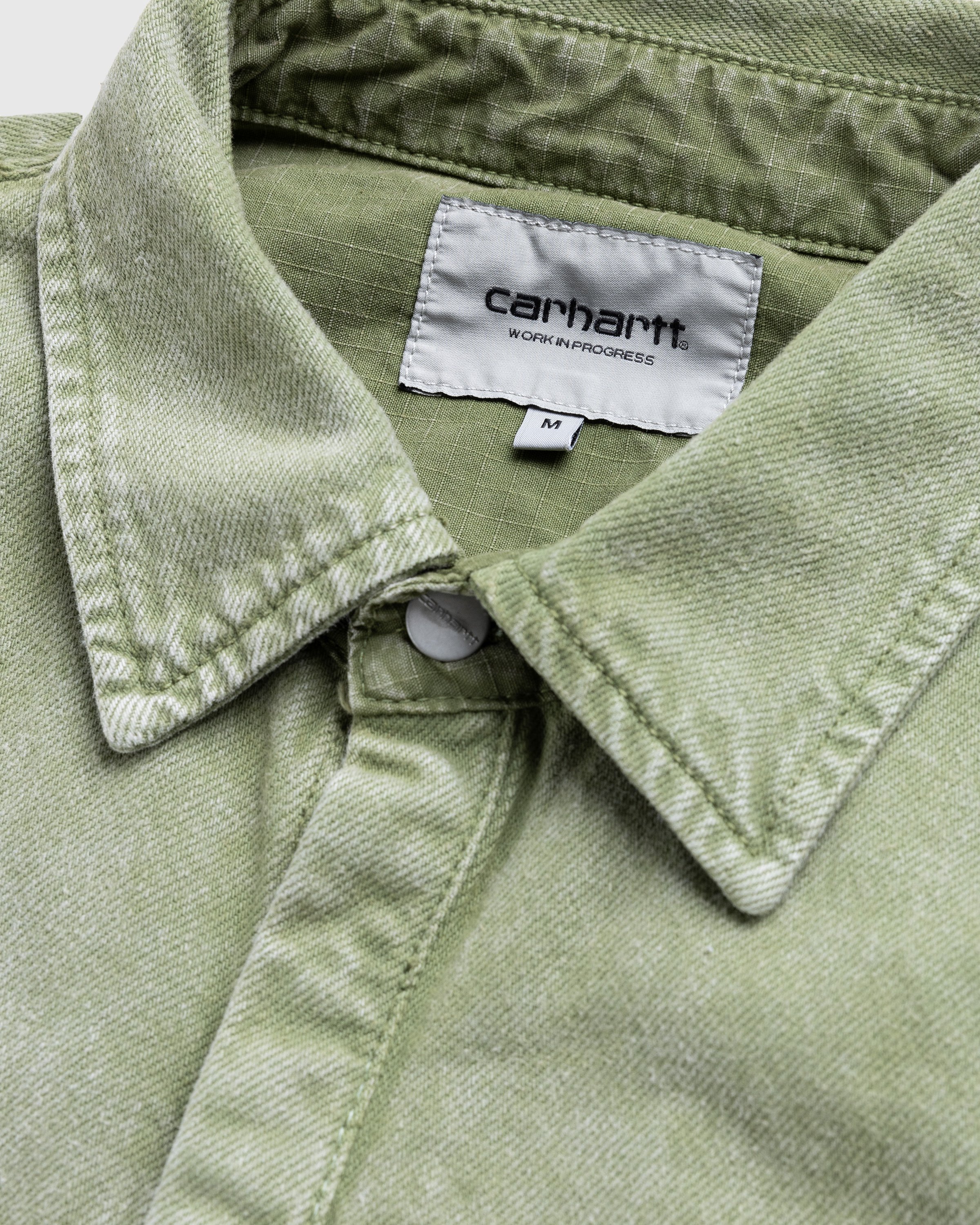 Carhartt WIP - Monterey Shirt Jacket Worn-Washed Kiwi Green - Clothing - Green - Image 5
