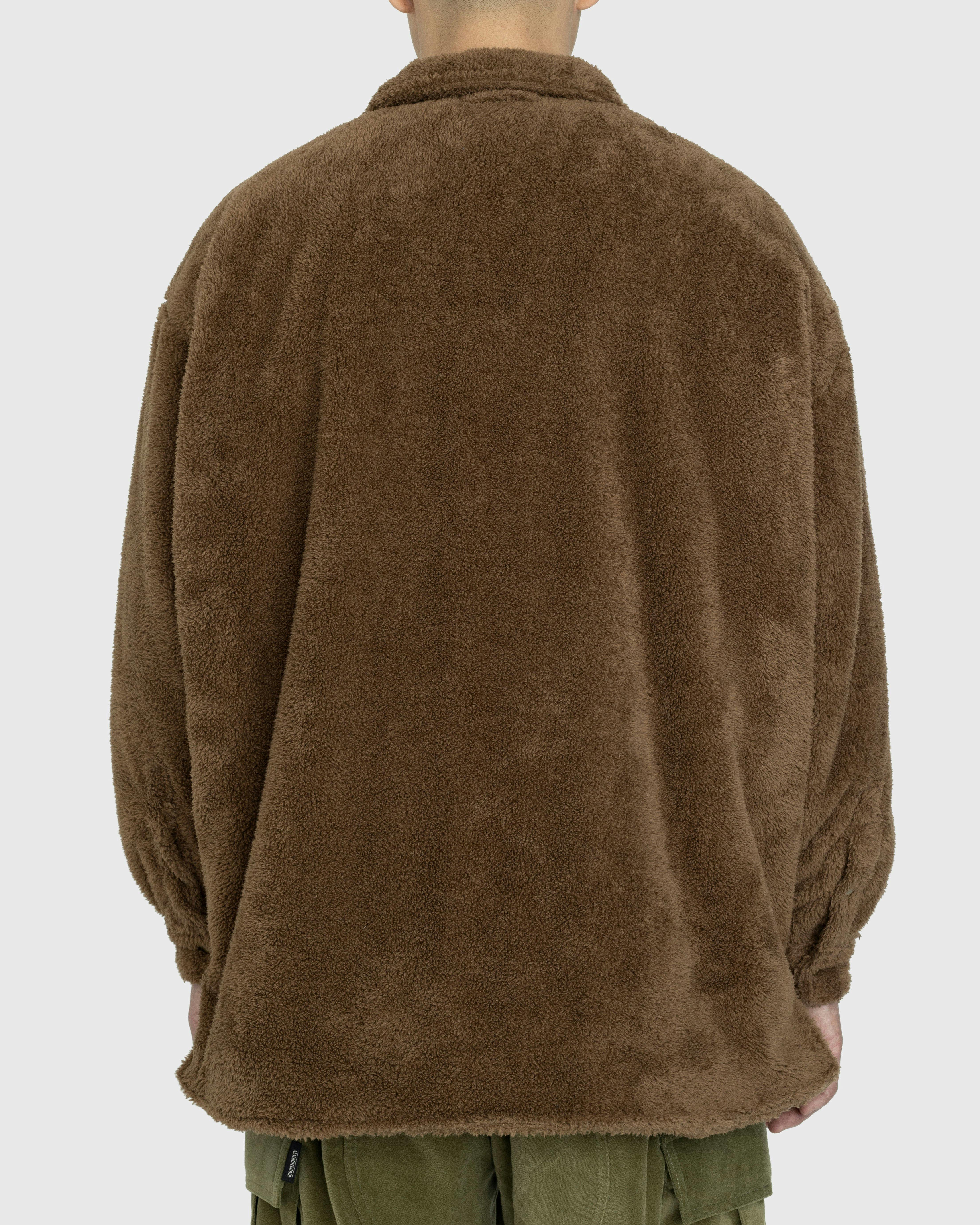 Acne Studios - Soft Teddy Overshirt Hazel Beige - Clothing - Brown - Image 5