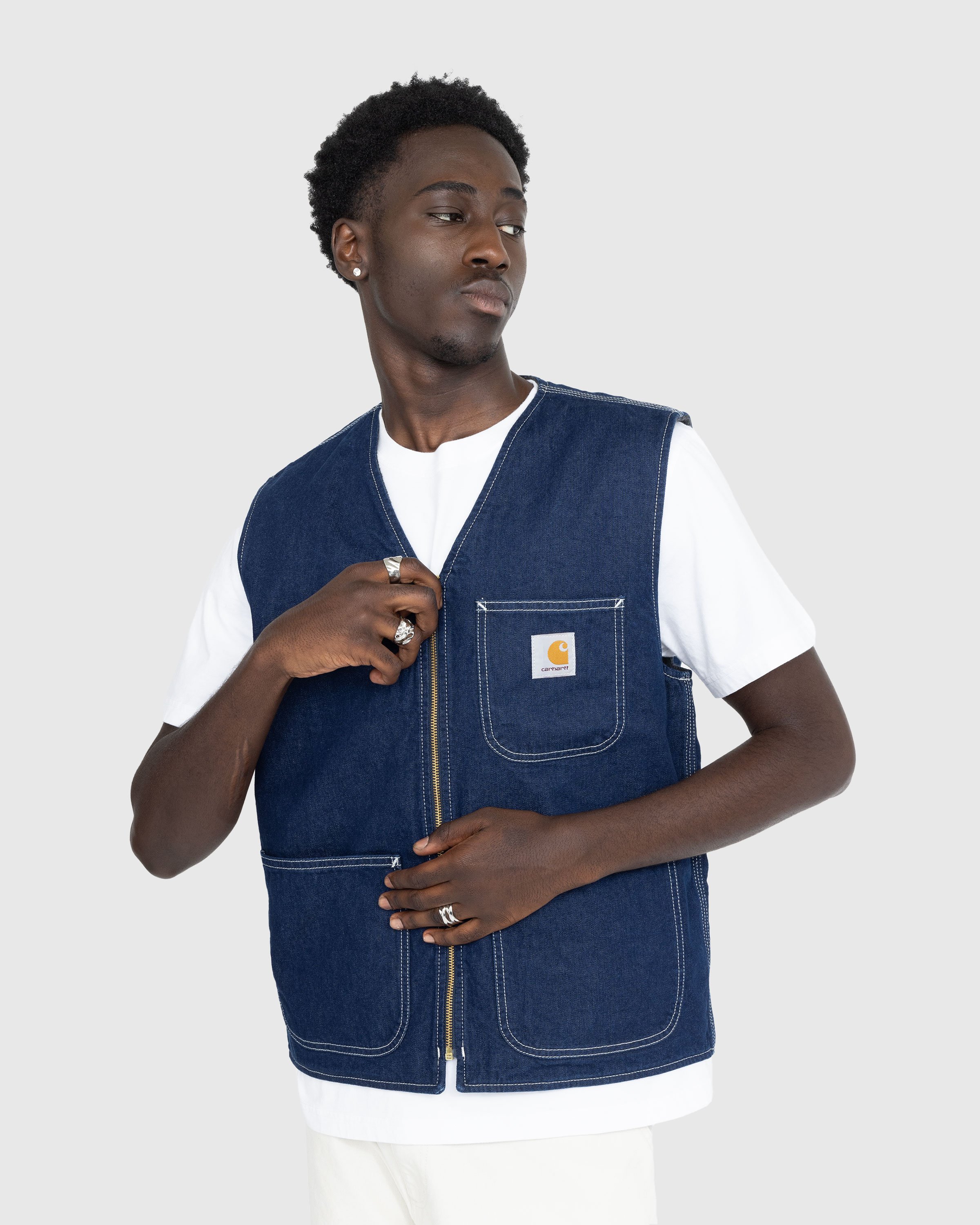 Carhartt WIP - Chore Vest Blue - Clothing - Blue - Image 2