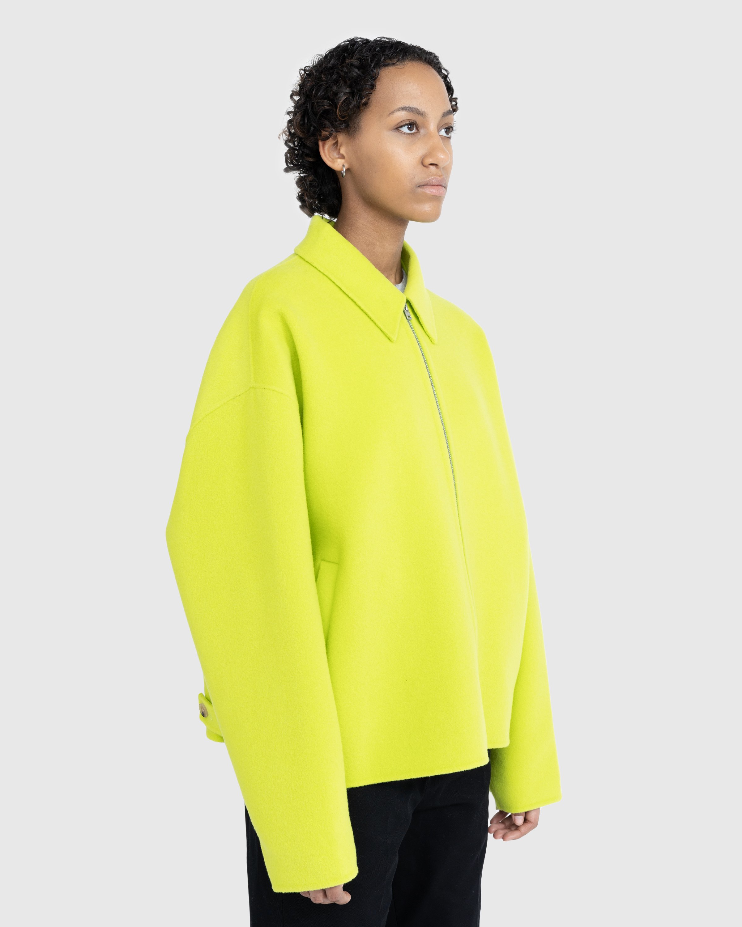 Acne Studios - Wool Zipper Jacket Lime Green - Clothing - Green - Image 3