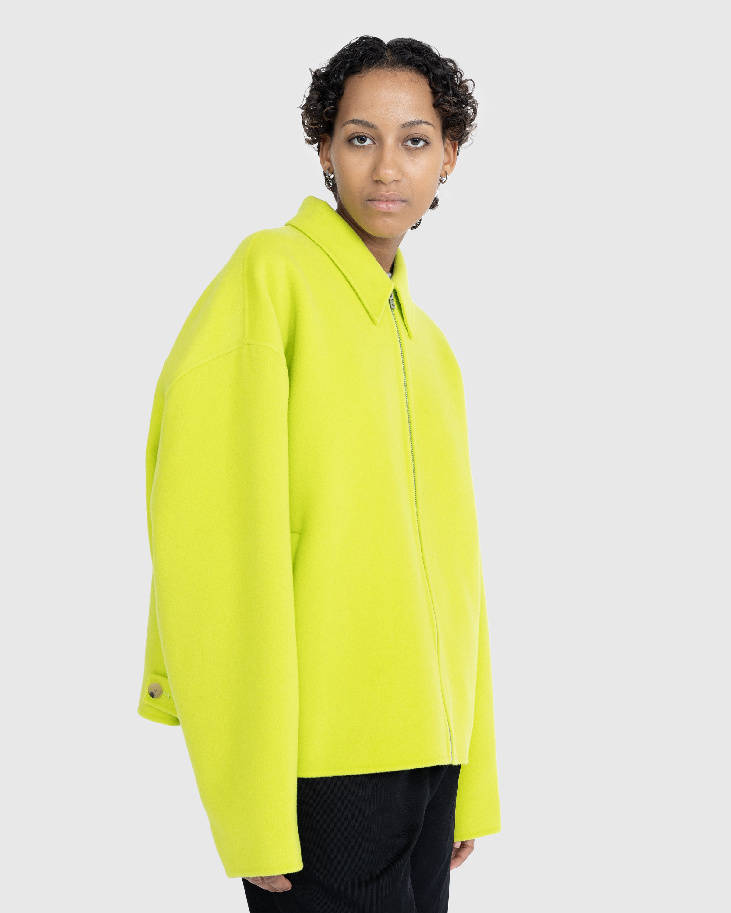 Acne Studios - Wool Zipper Jacket Lime Green - Clothing - Green - Image 4