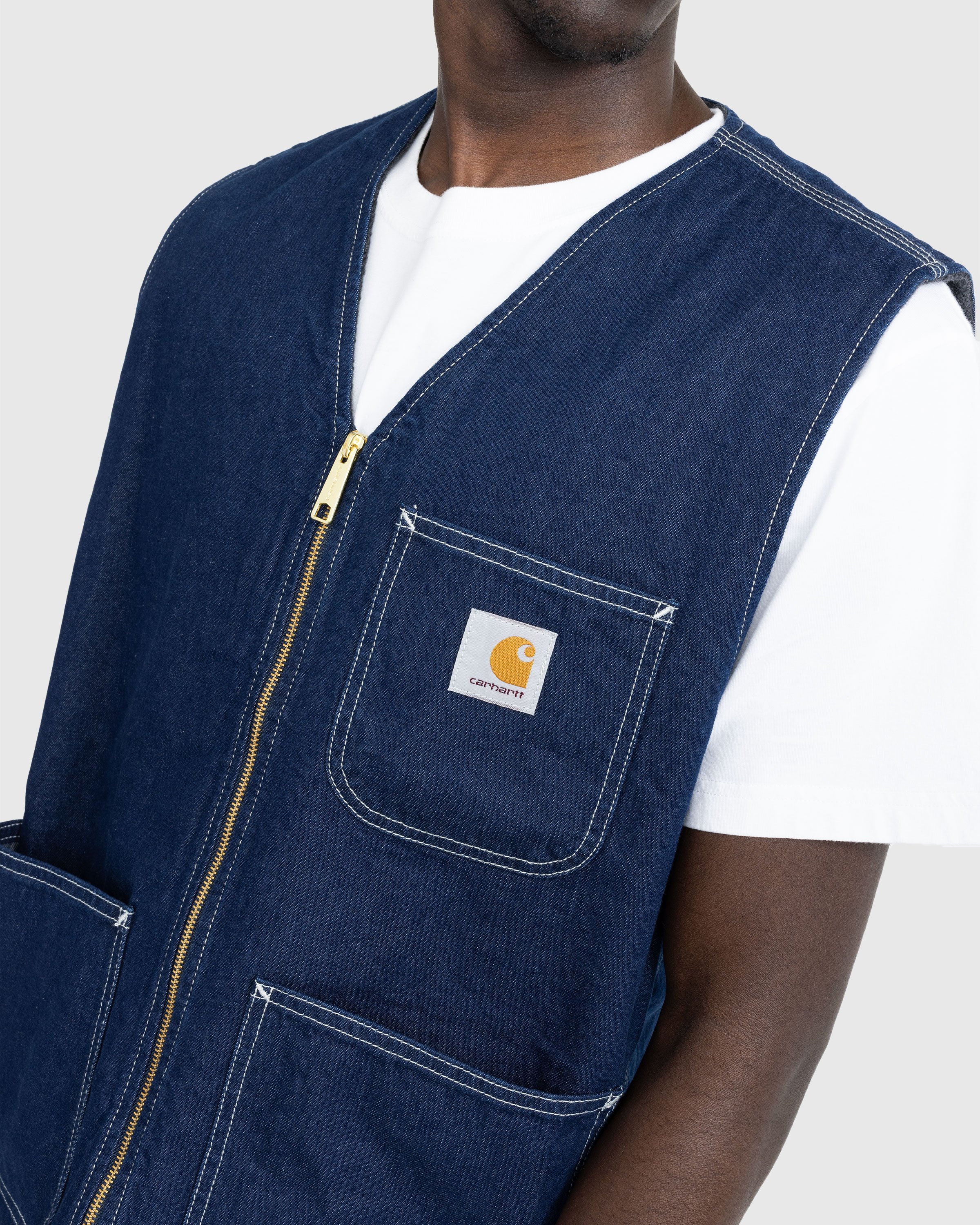 Carhartt WIP - Chore Vest Blue - Clothing - Blue - Image 4