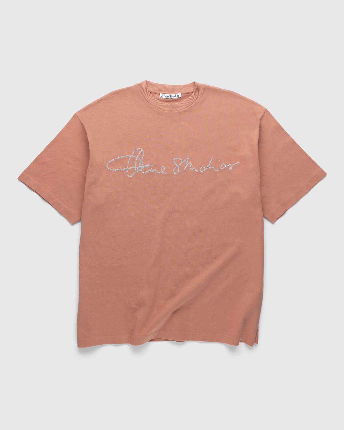 Acne Studios - Cotton Logo T-Shirt Old Pink - Clothing - Pink - Image 1