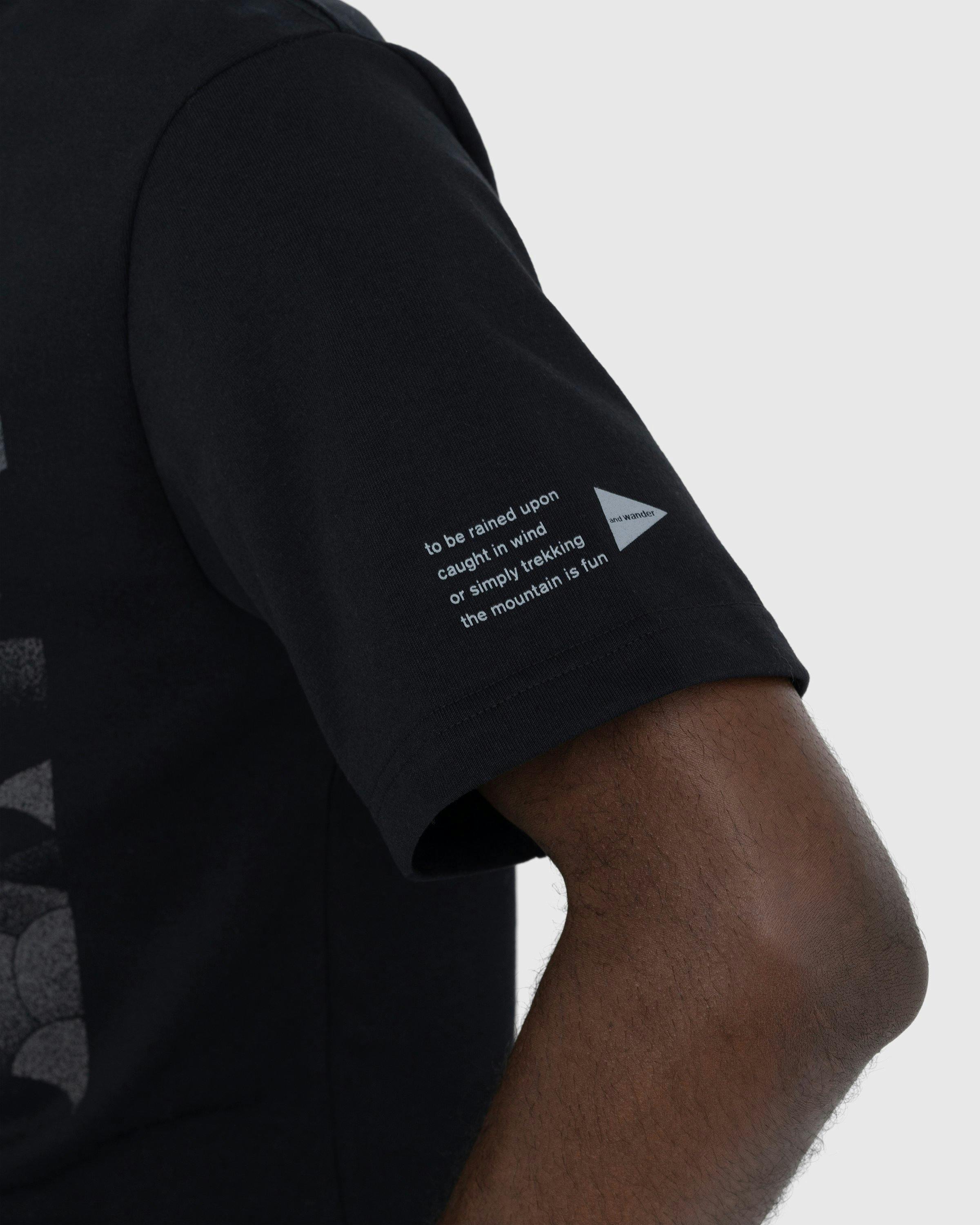 And Wander - Mountain Camo Tee Black - Clothing - Black - Image 5