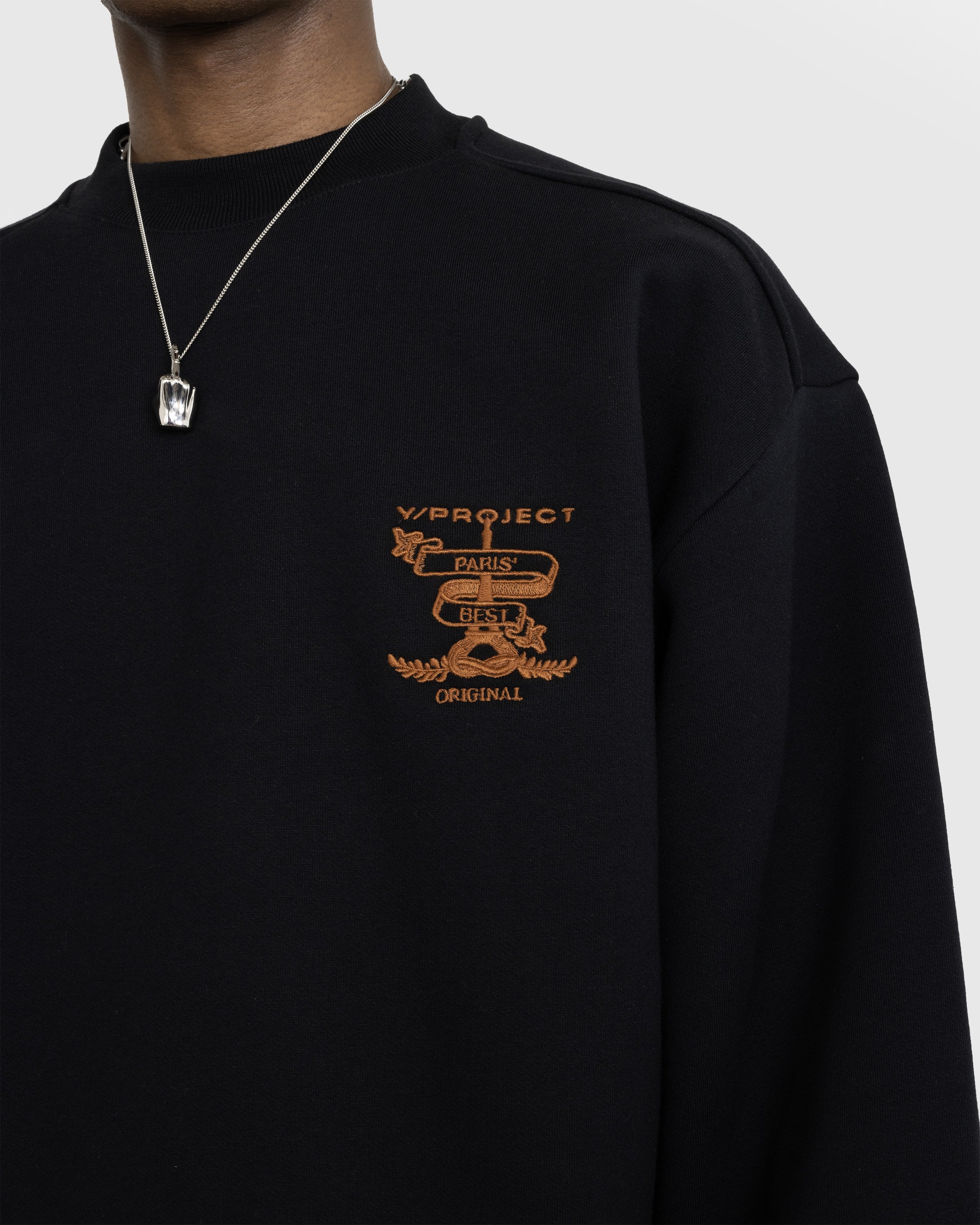 Y/Project - Paris' Best Embroidered Sweatshirt Black - Clothing - Black - Image 4
