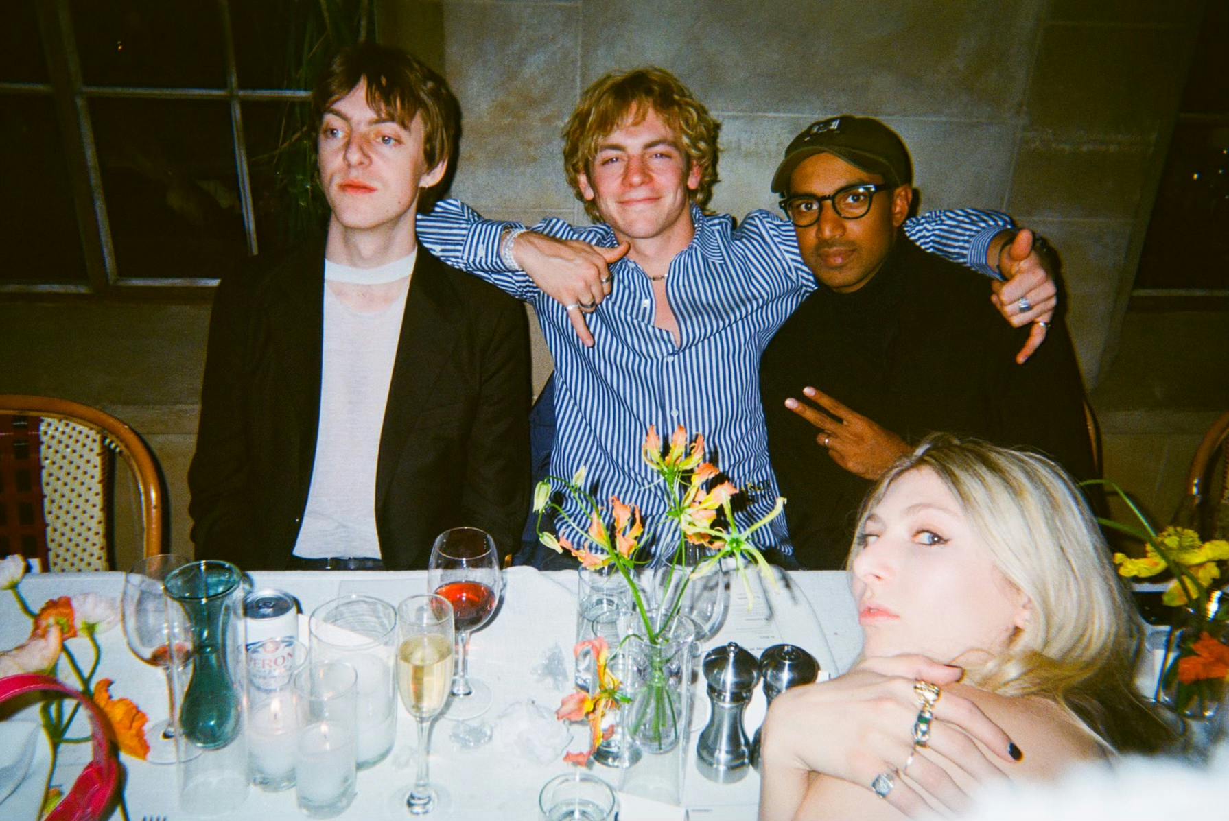 Maison Kitsune pre-grammys dinner hosting musicians at the Chateau Marmont in Los Angeles