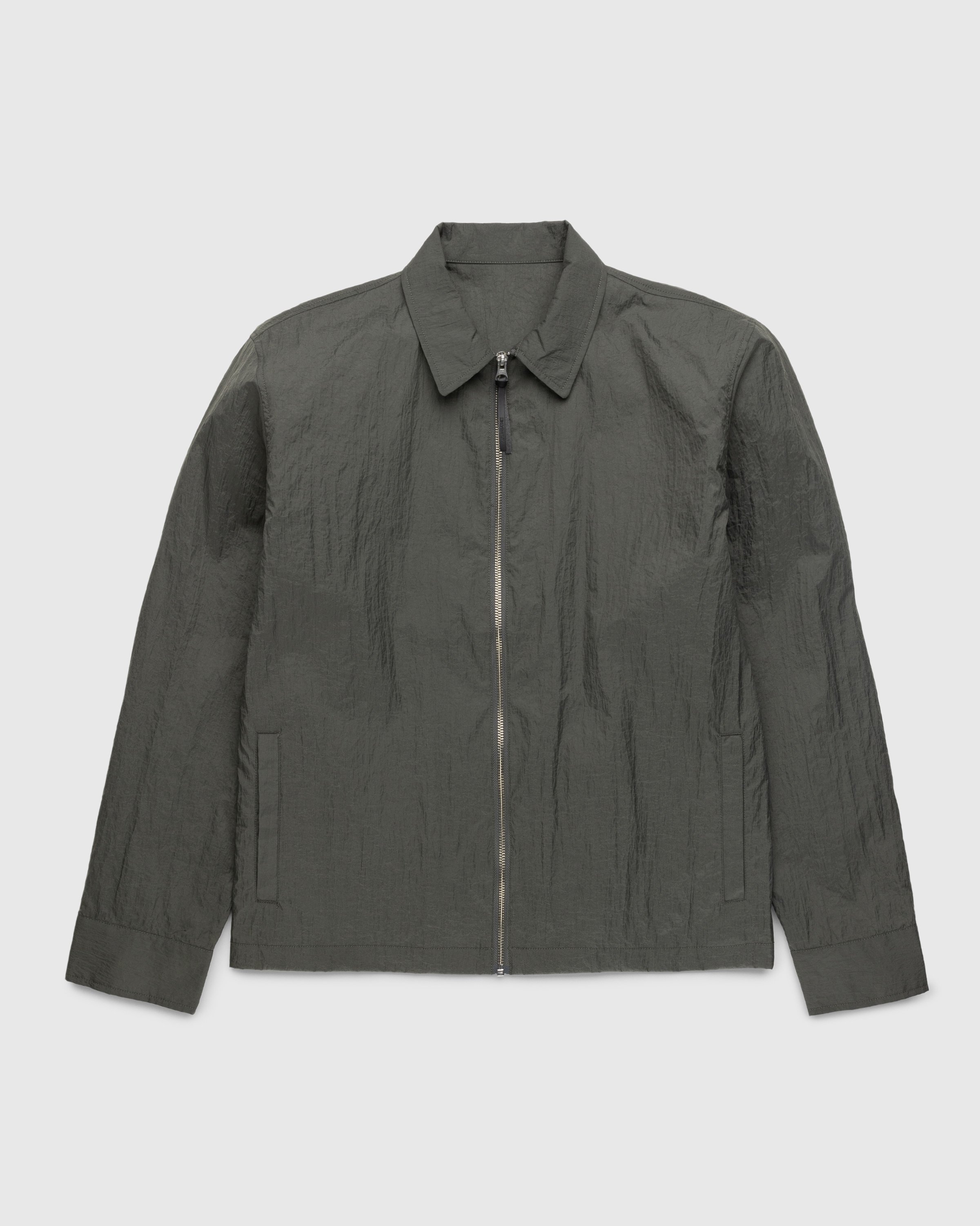 Highsnobiety - Texture Nylon Zipper Shirt Jacket Grey - Clothing - Grey - Image 1