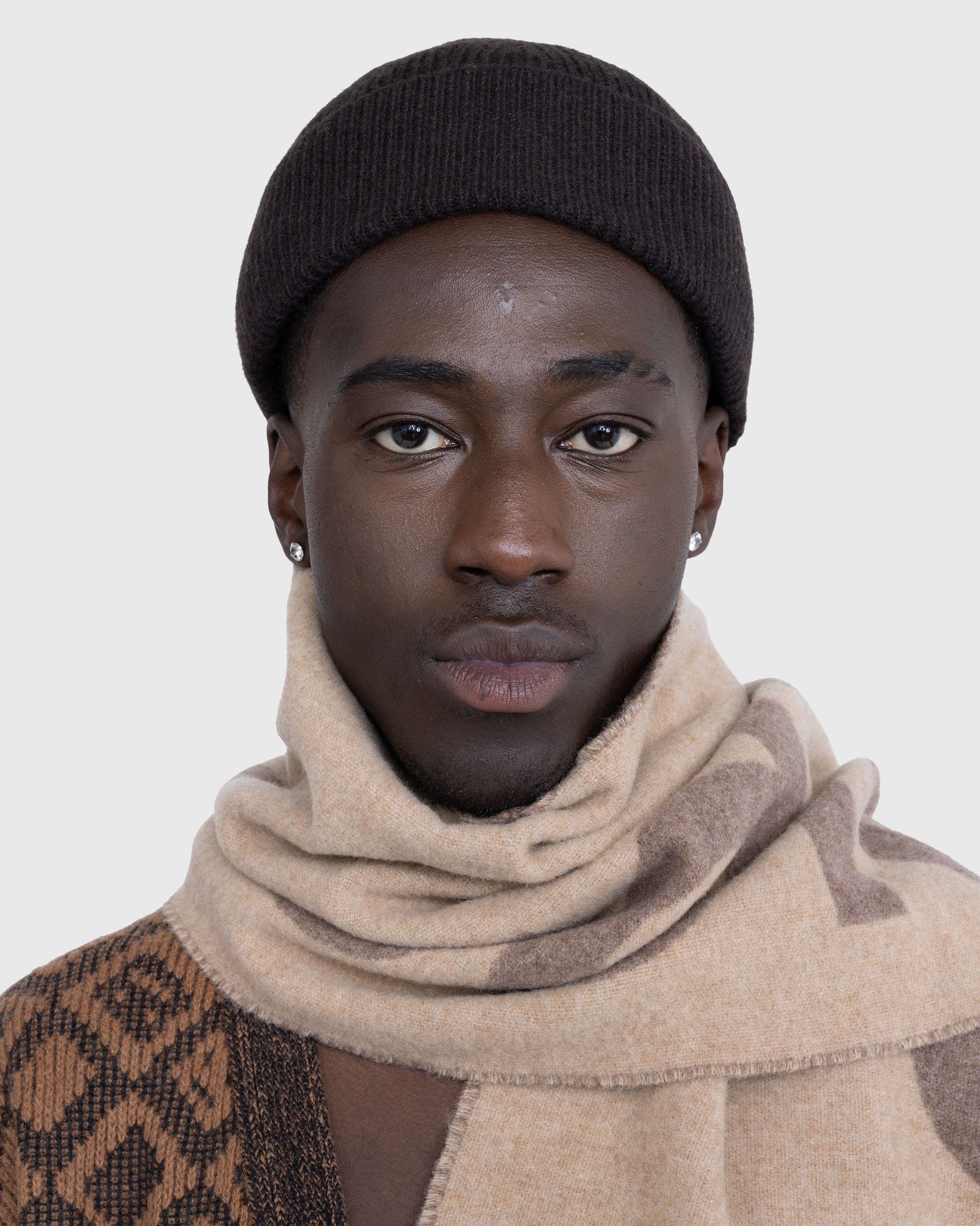 Acne Studios - Wool Cashmere Beanie Brown - Accessories - Brown - Image 5