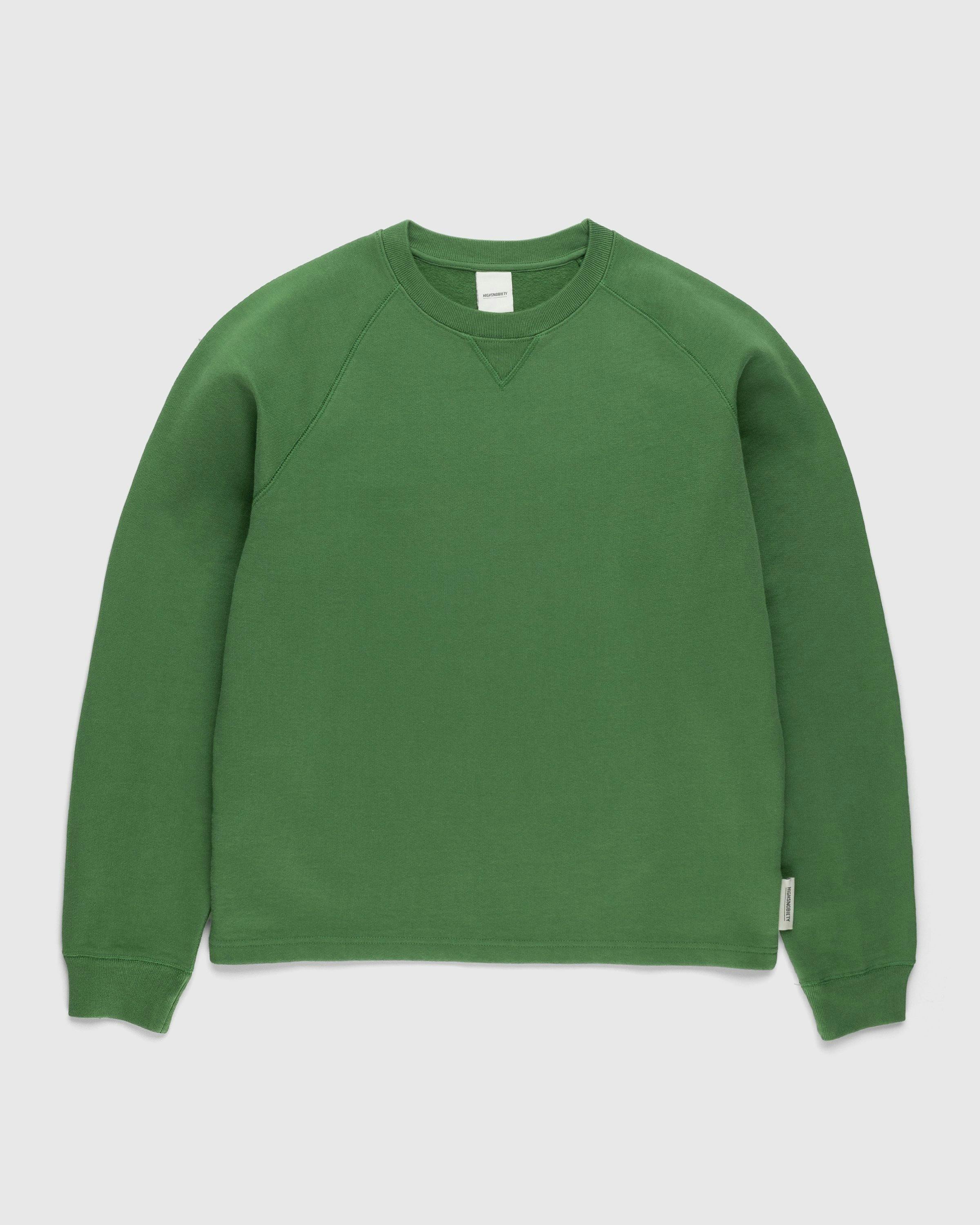 Highsnobiety - Heavy Fleece Crew Dark Green - Clothing - Green - Image 1