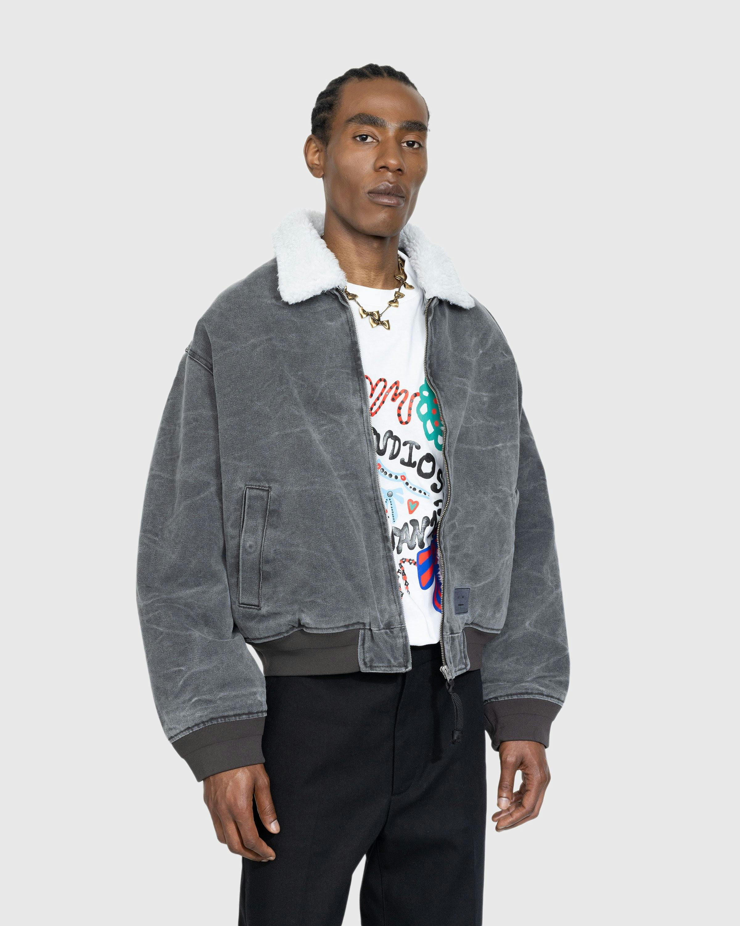 Acne Studios - Cotton Canvas Bomber Jacket Grey - Clothing - Grey - Image 4