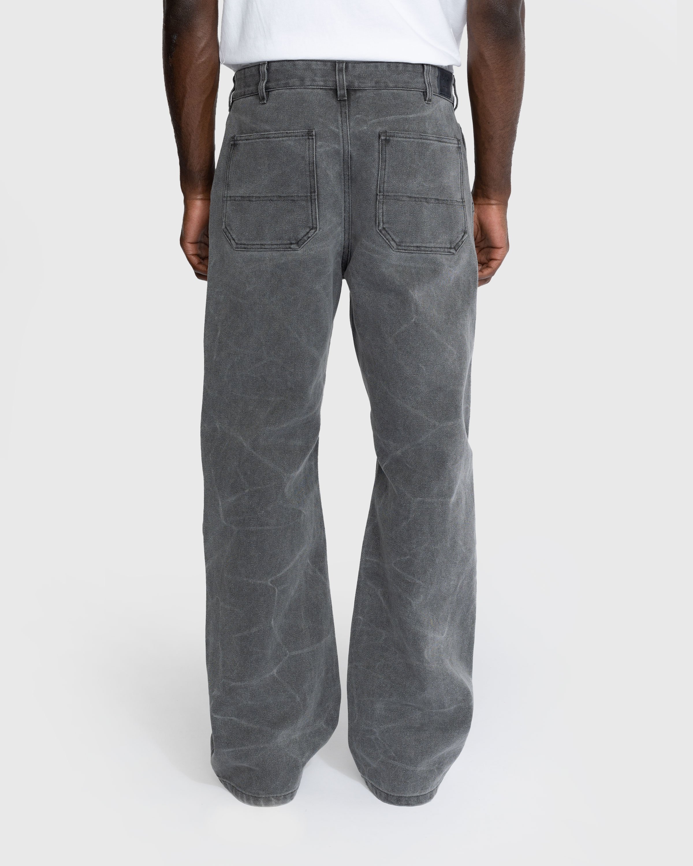 Acne Studios - Cotton Canvas Trousers Grey - Clothing - Grey - Image 3