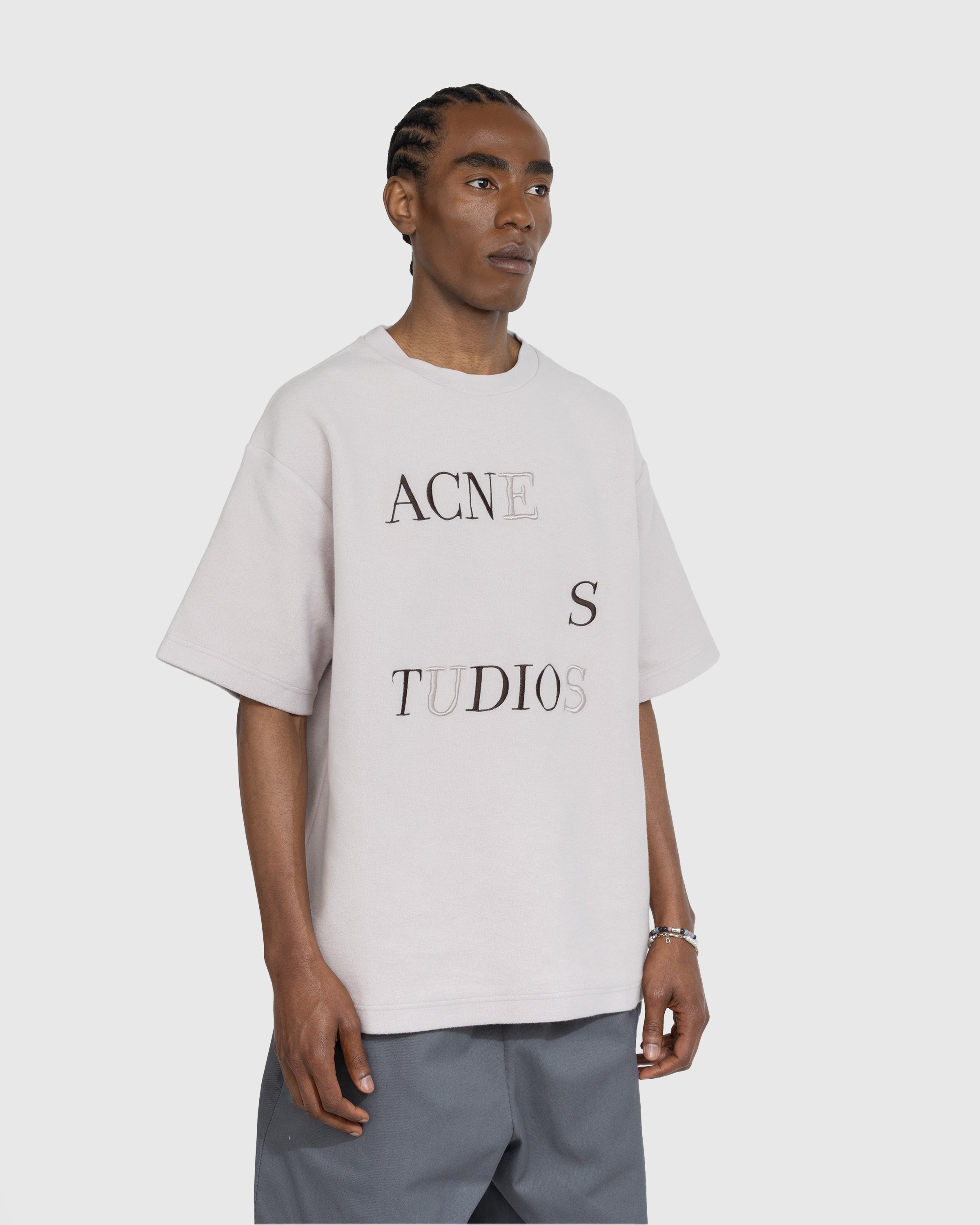 Acne Studios - Logo T-Shirt Beige - Clothing - Beige - Image 2