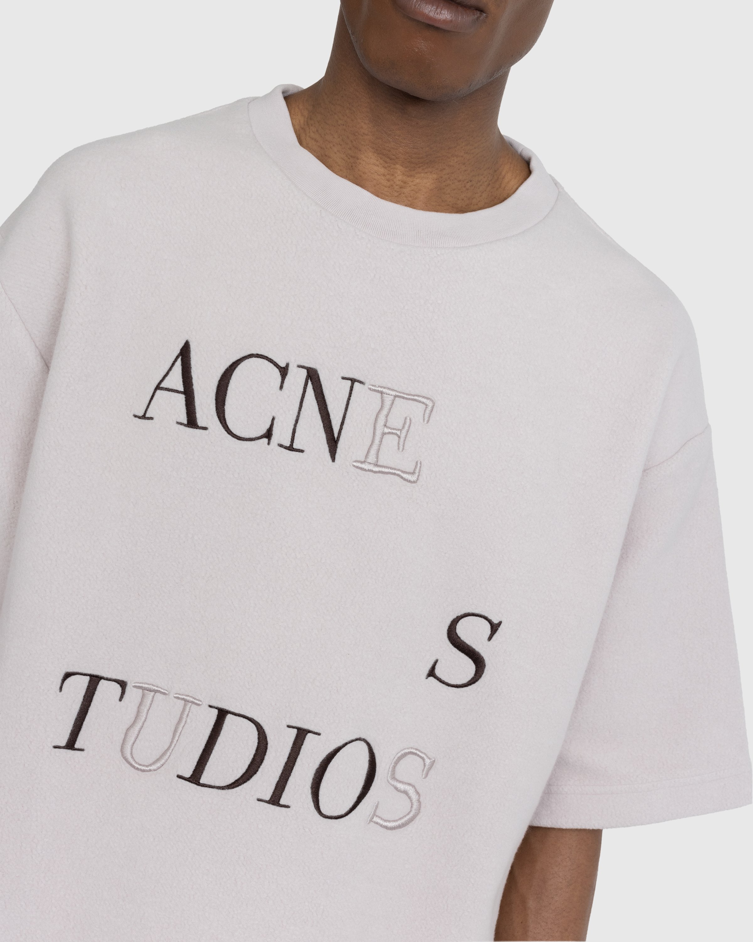 Acne Studios - Logo T-Shirt Beige - Clothing - Beige - Image 4