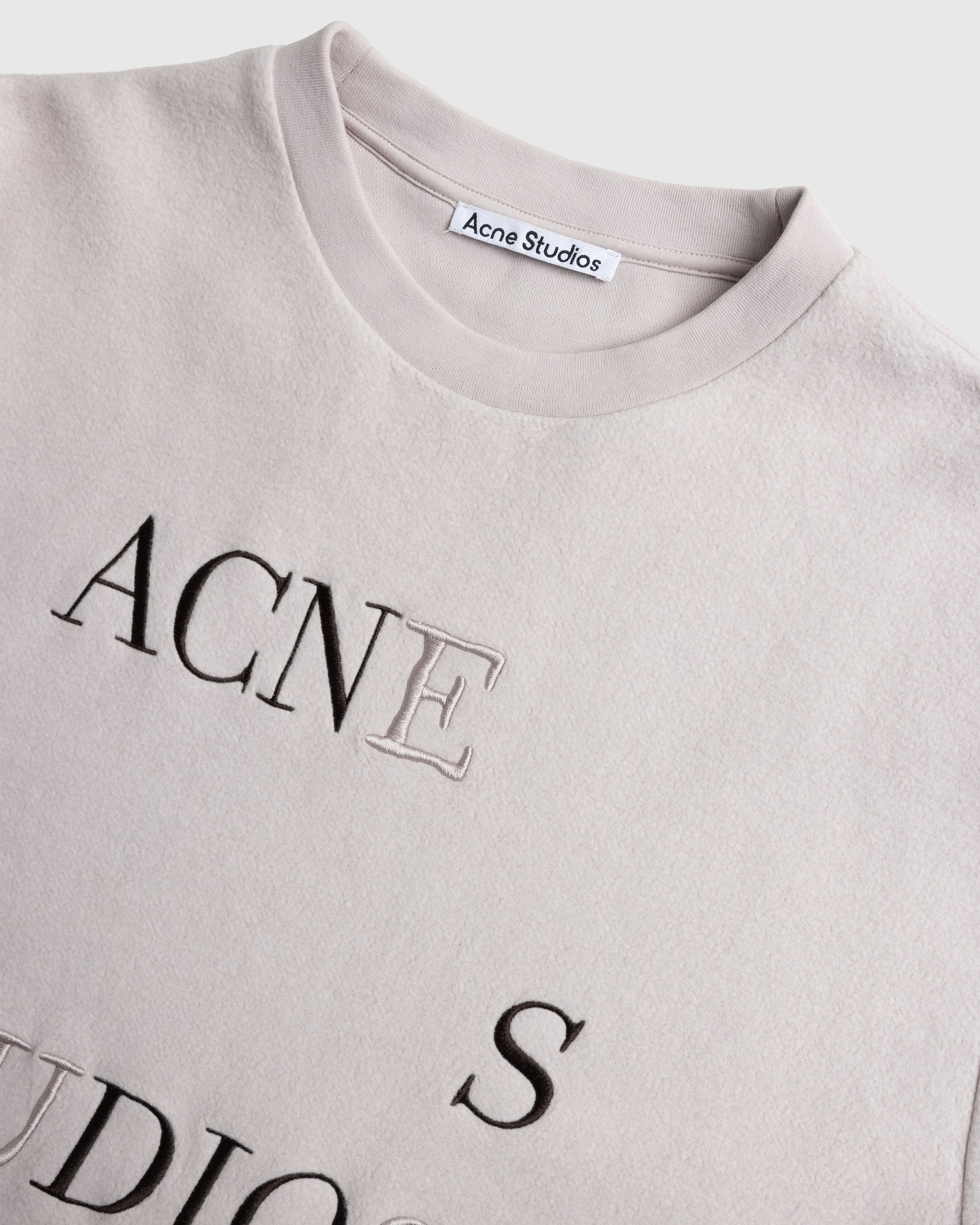 Acne Studios - Logo T-Shirt Beige - Clothing - Beige - Image 6