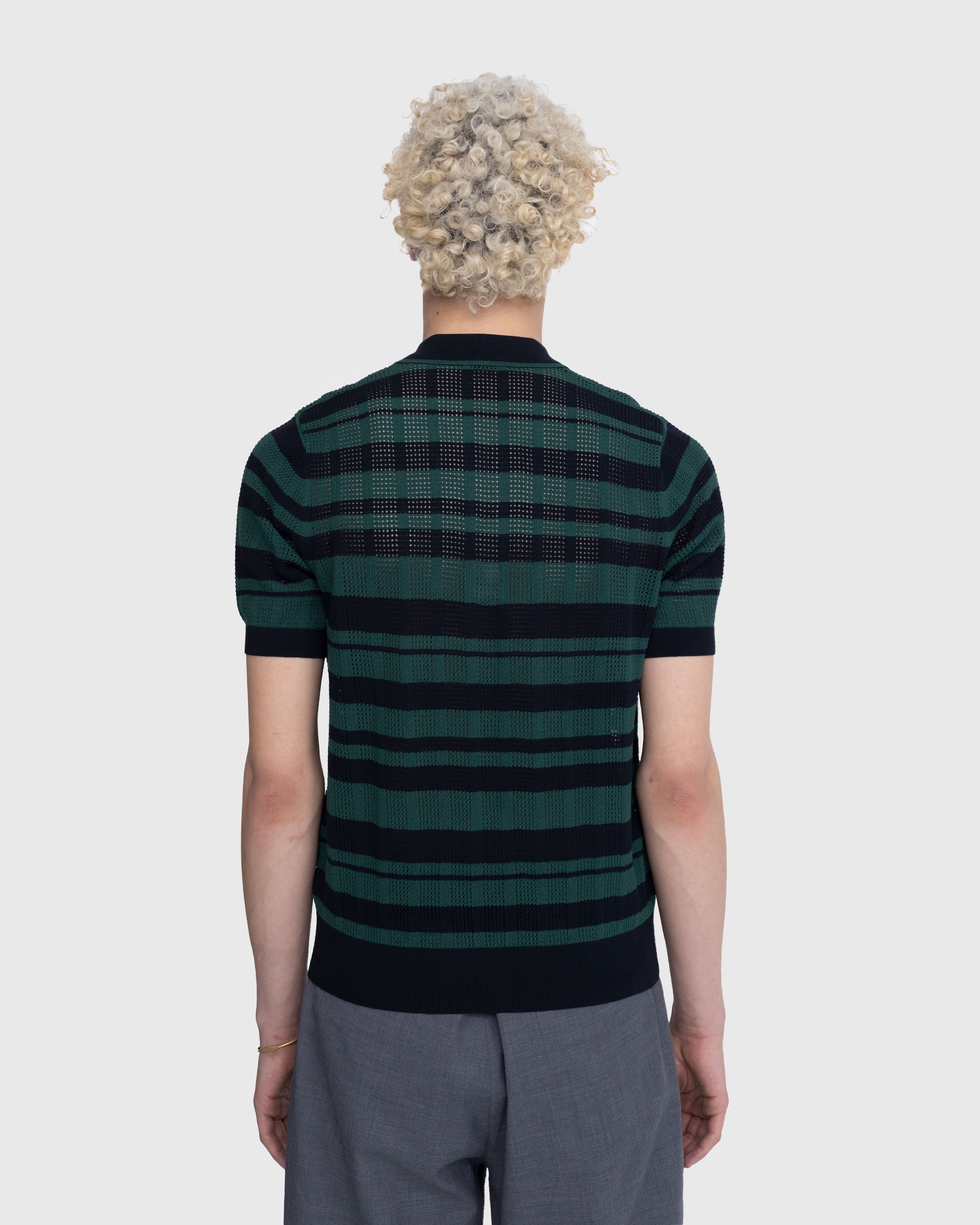 Dries van Noten - Mirko Striped Polo Shirt Black - Clothing - Black - Image 3
