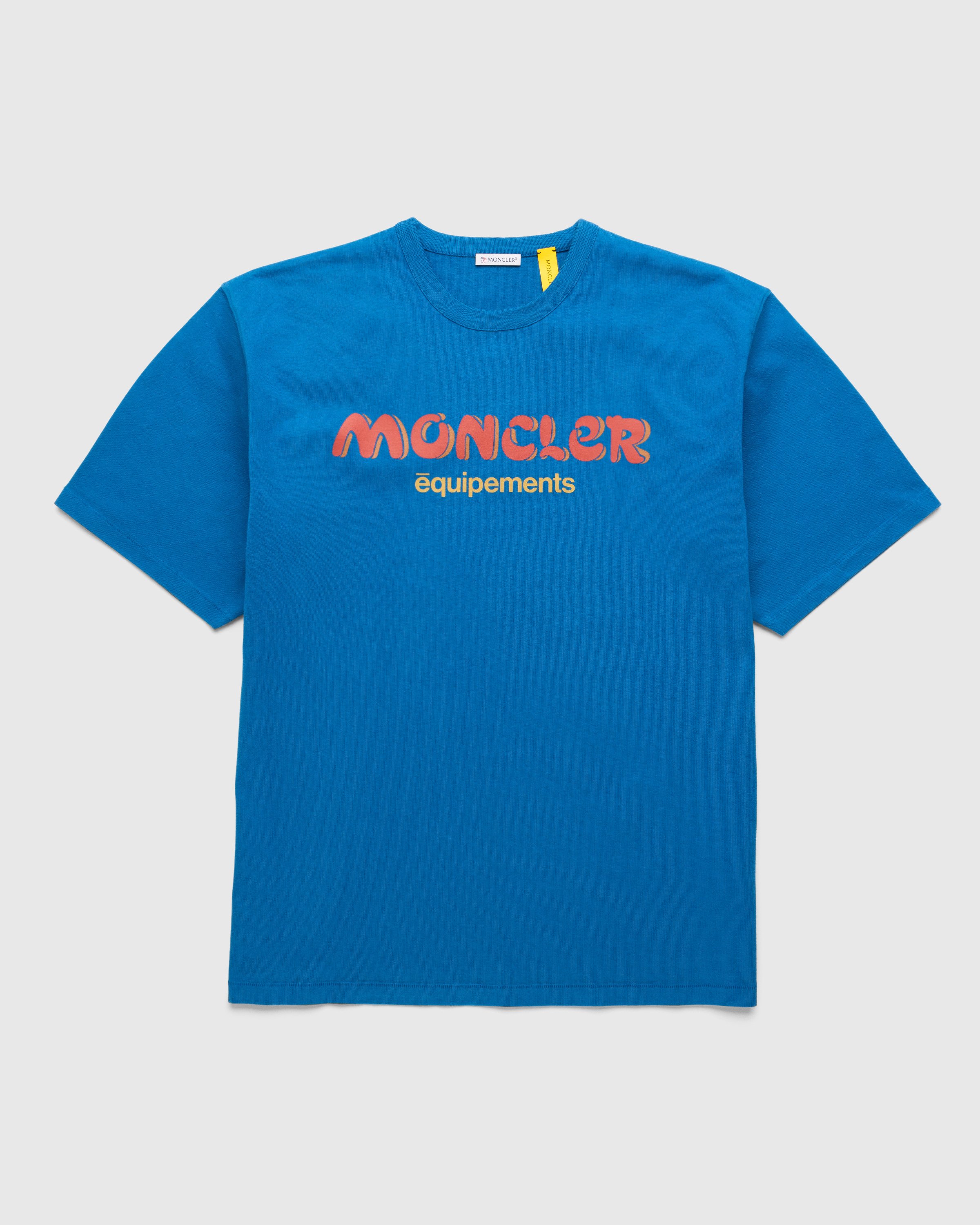 Moncler x Salehe Bembury - Logo T-Shirt Blue - Clothing - Blue - Image 1