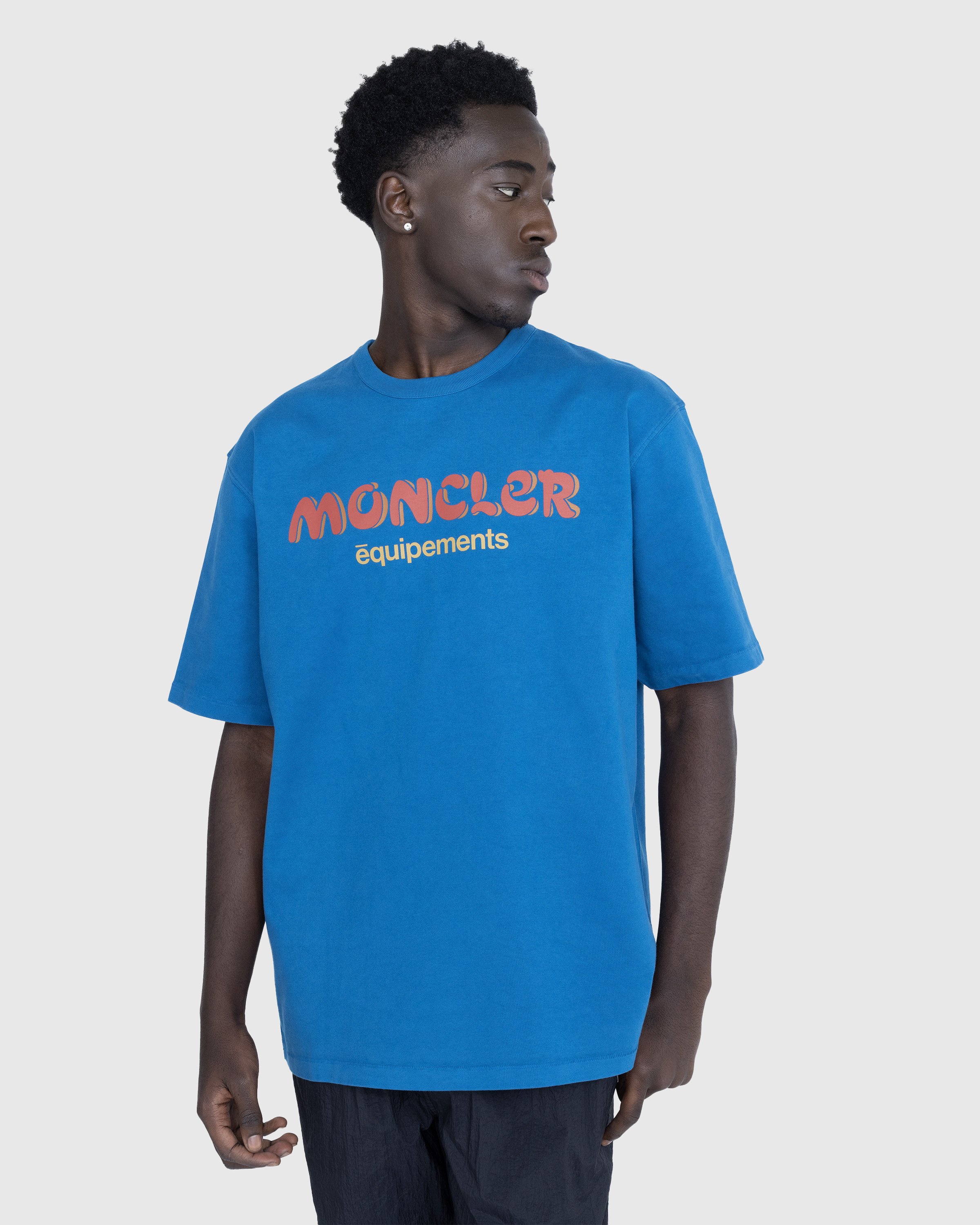 Moncler x Salehe Bembury - Logo T-Shirt Blue - Clothing - Blue - Image 2