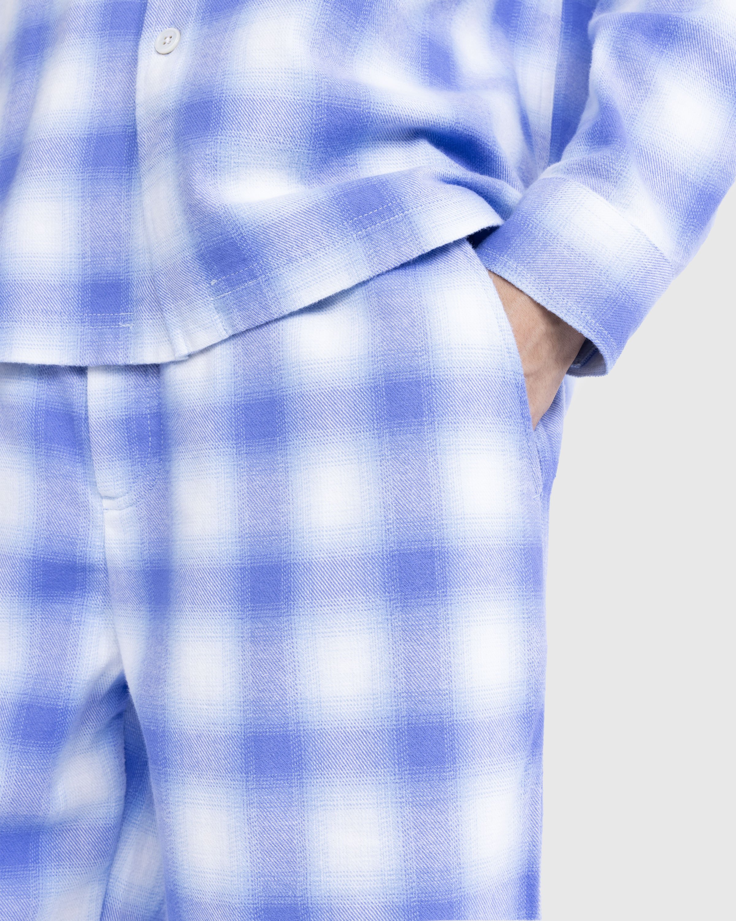 Tekla - Flannel Pyjamas Pants Light Blue Plaid - Clothing - Blue - Image 4