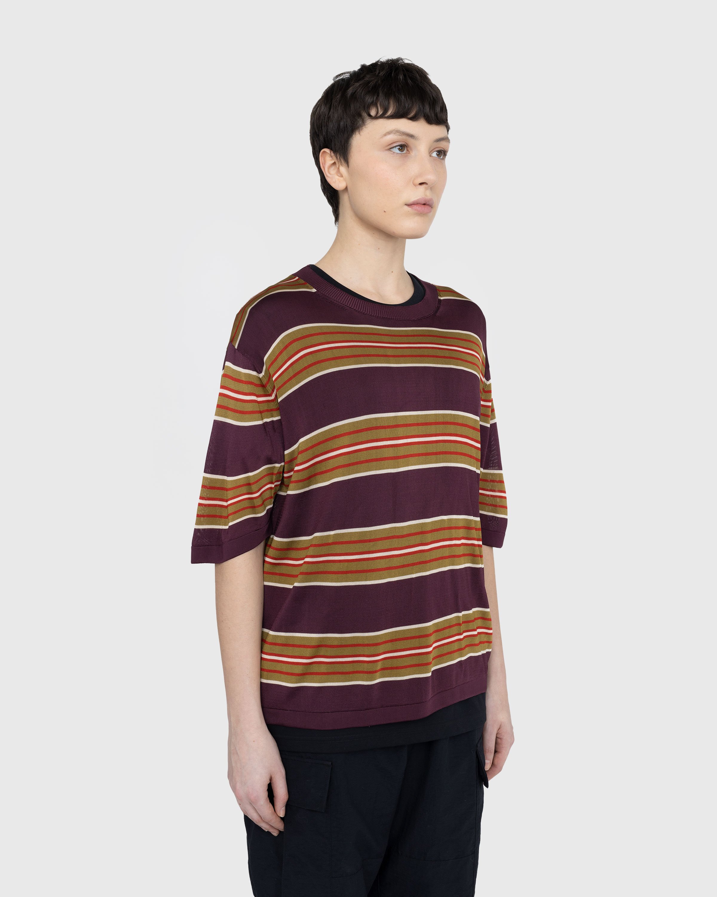 Dries van Noten - Mias Knit T-Shirt Burgundy - Clothing - Red - Image 2