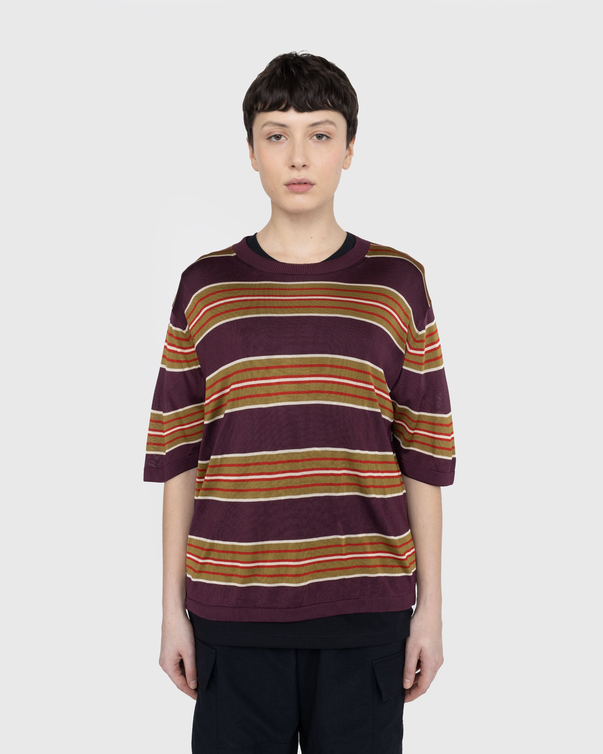 Dries van Noten - Mias Knit T-Shirt Burgundy - Clothing - Red - Image 3