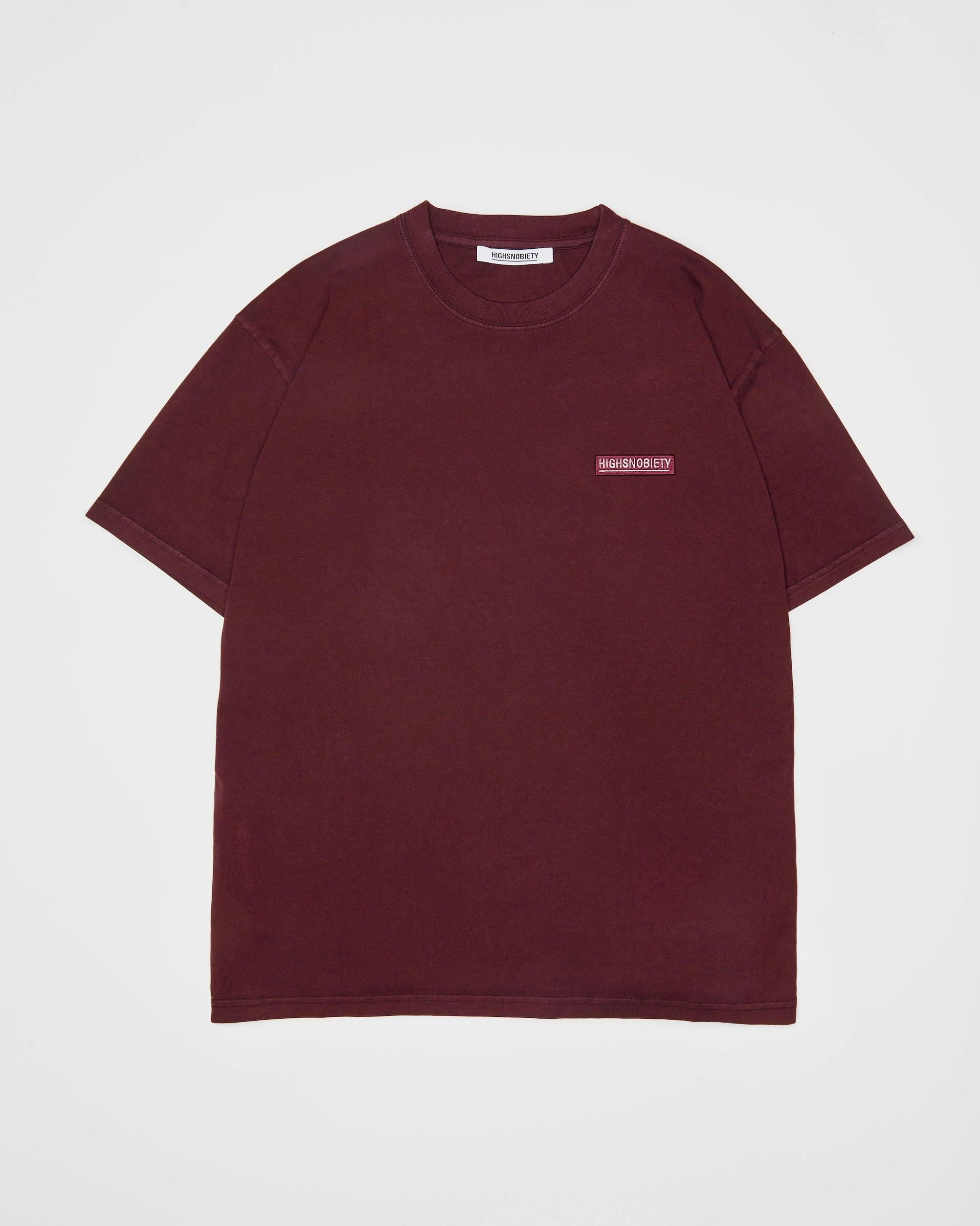 Highsnobiety - Staples T-Shirt Burgundy - Clothing - Red - Image 1